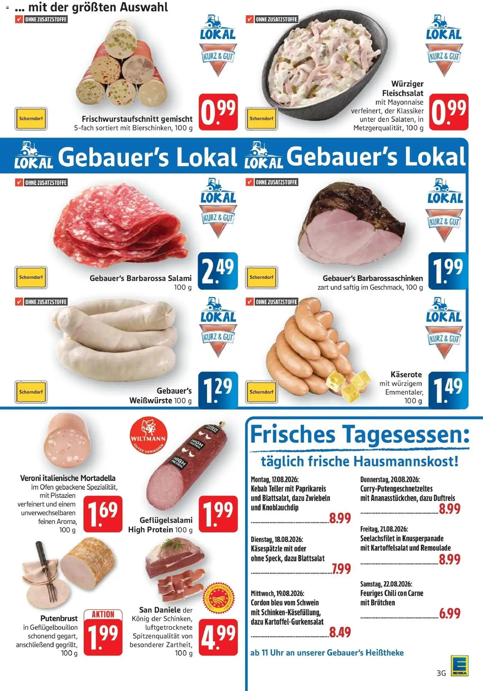 Edeka Prospekt Filderstadt-Bonlanden (ab 17.08.2026) » Angebote Online | Seite: 3 | Produkte: Ofen, Pistazien, Zwiebeln, Mayonnaise