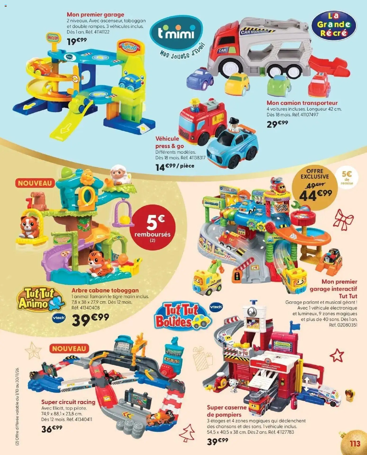La Grande Récré - LE NOËL DE TOUTES LES PASSIONS à partir du 14/10/2026 - promo en ligne | Page: 113 | Produits: Toboggan, Jouets, Garage
