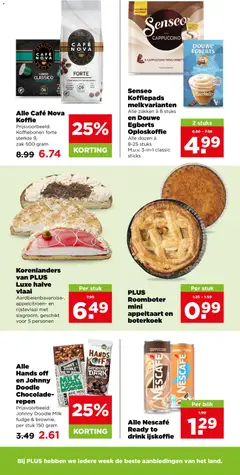 Alle Café Nova Koffie, Prijsvoorbeeld: Koffiebonen forte sterkte 9, zak 500 gram - Voorbeeld van een folder van Plus, geldig van 29-07-2026 | Pagina: 20