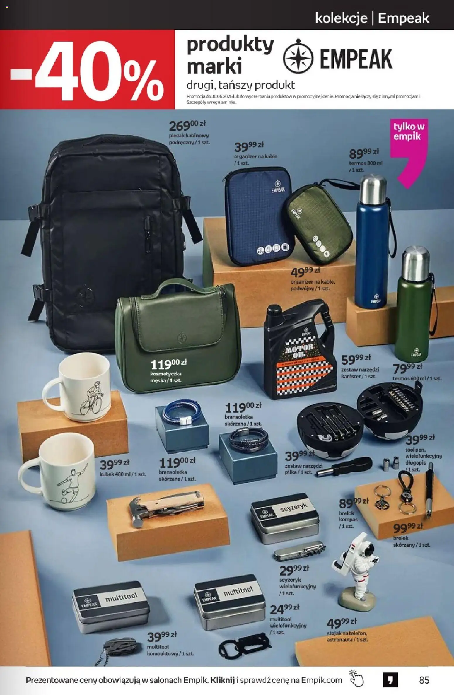 Empik promocje od 03.06.2026 | Strona: 85 | Produkty: Bransoletka, Plecak, Multitool, Zestaw narzędzi