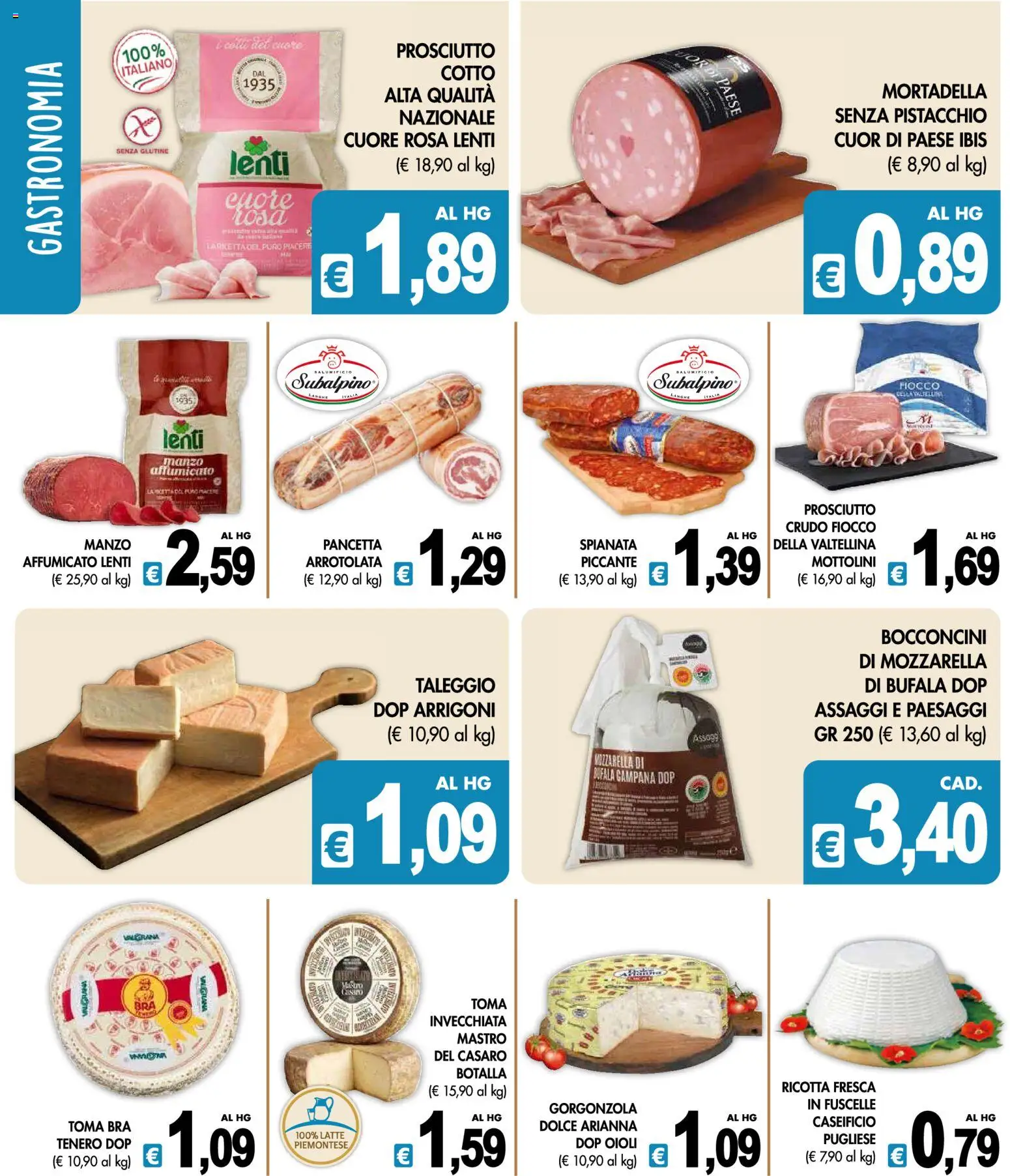 Volantino Presto Fresco del 25.05.2026 | Pagina: 2 | Prodotti: Manzo, Pancetta, Mozzarella, Mortadella