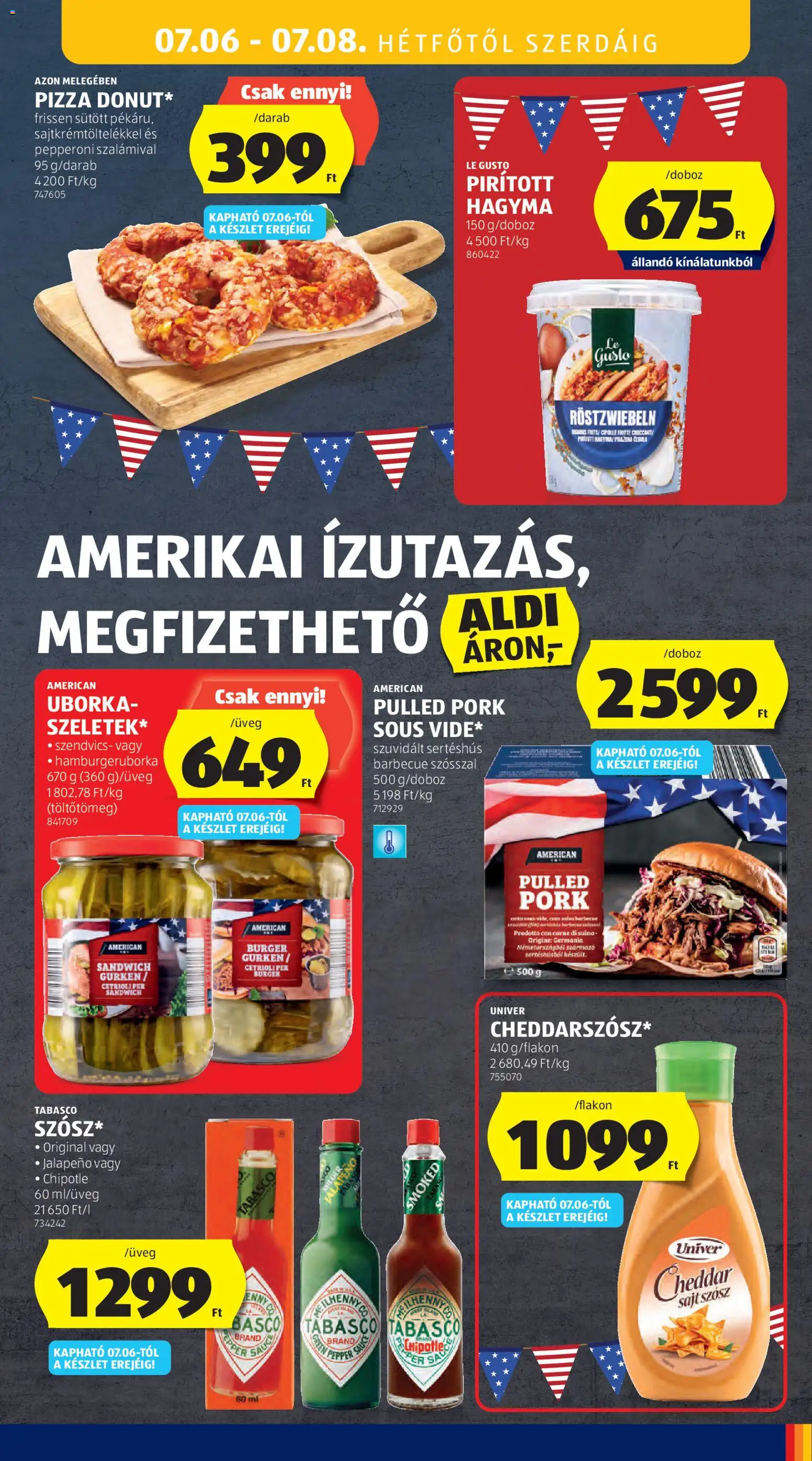 Aldi akciós ujság - amely érvényes a következő dátumtól: 2026.07.02. | Oldal: 49 | Termékek: Szendvics, Sertéshús, Jalapeno, Uborka