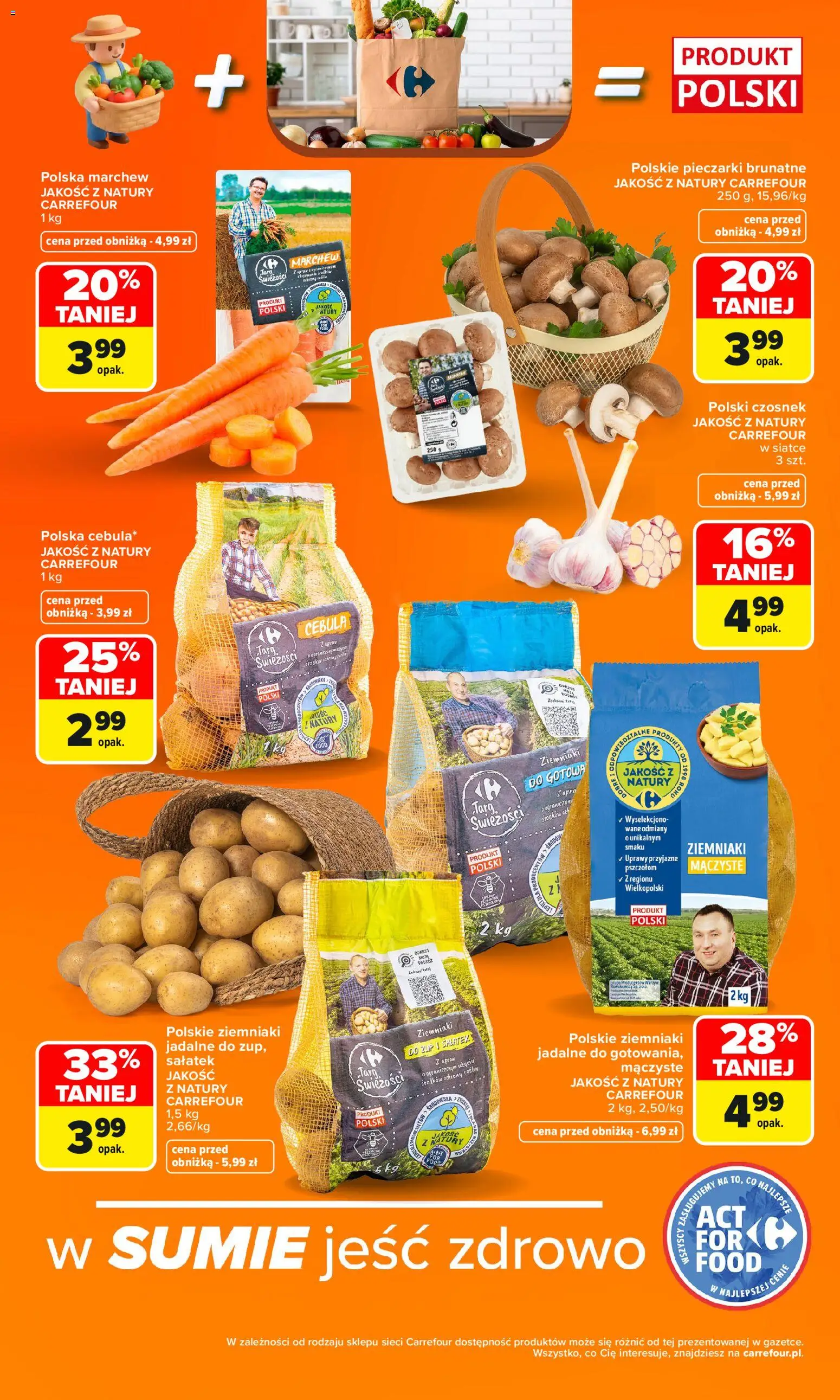 Carrefour gazetka - Weź to na świeżo od 21.09.2026 | Strona: 6 | Produkty: Czosnek, Pieczarki, Cebula, Marchew