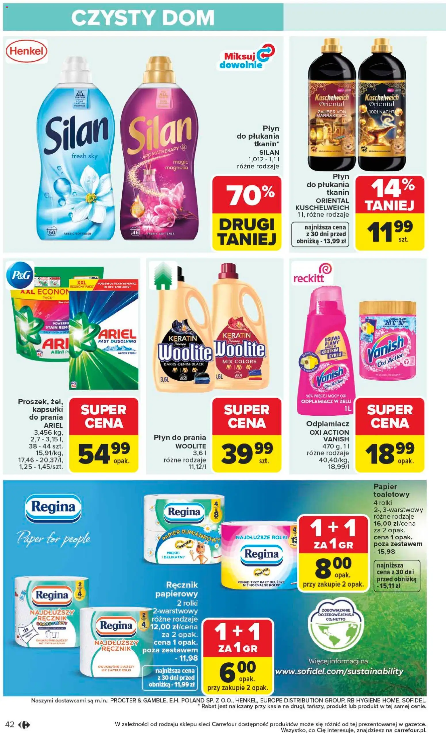 Carrefour gazetka od 25.05.2026 | Strona: 44 | Produkty: Vanish, Papier toaletowy, Płyn do płukania tkanin, Odplamiacz