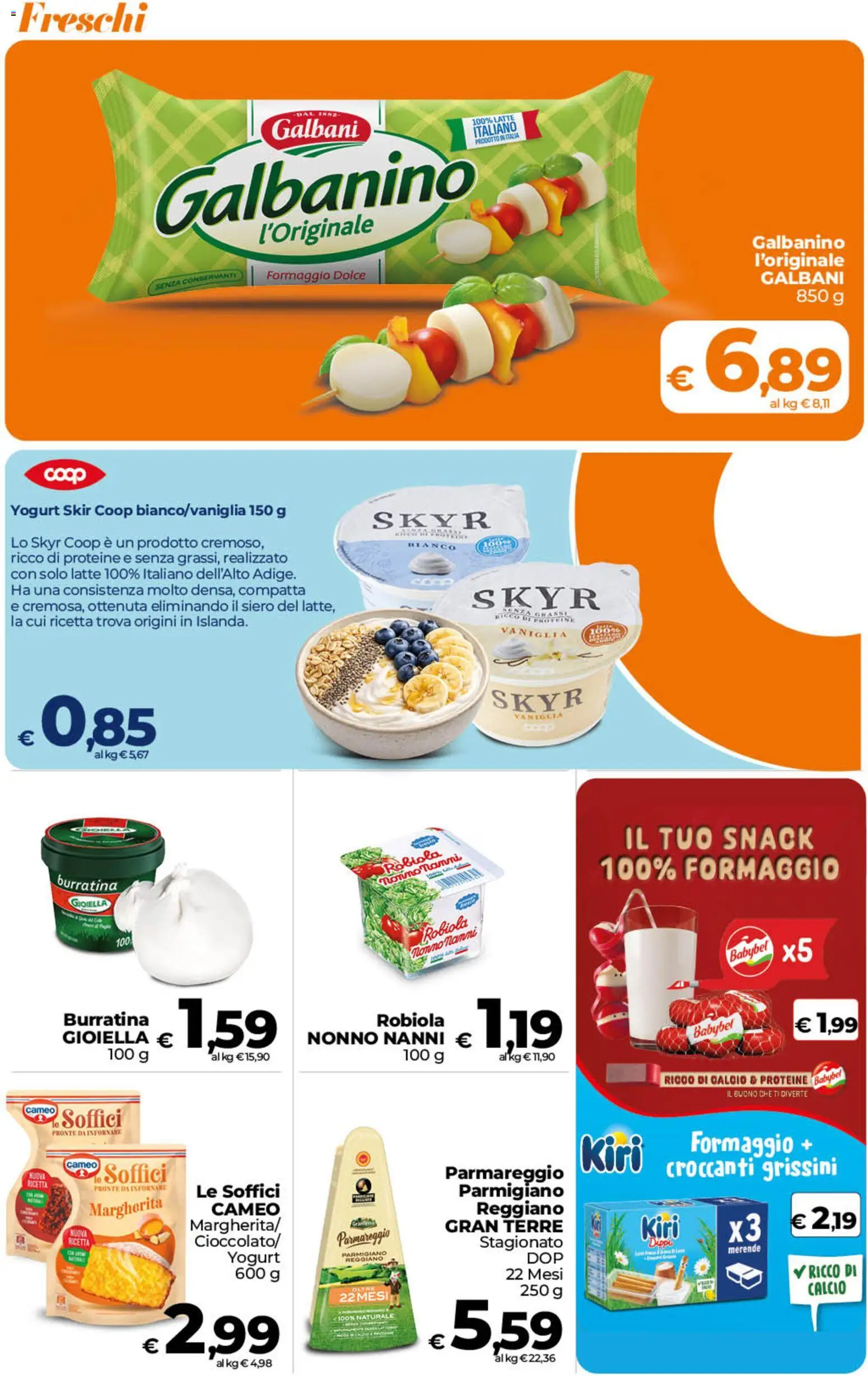 Volantino Ipercoop del 23/10/2026 | Pagina: 12 | Prodotti: Vaniglia, Parmigiano reggiano, Parmigiano, Robiola