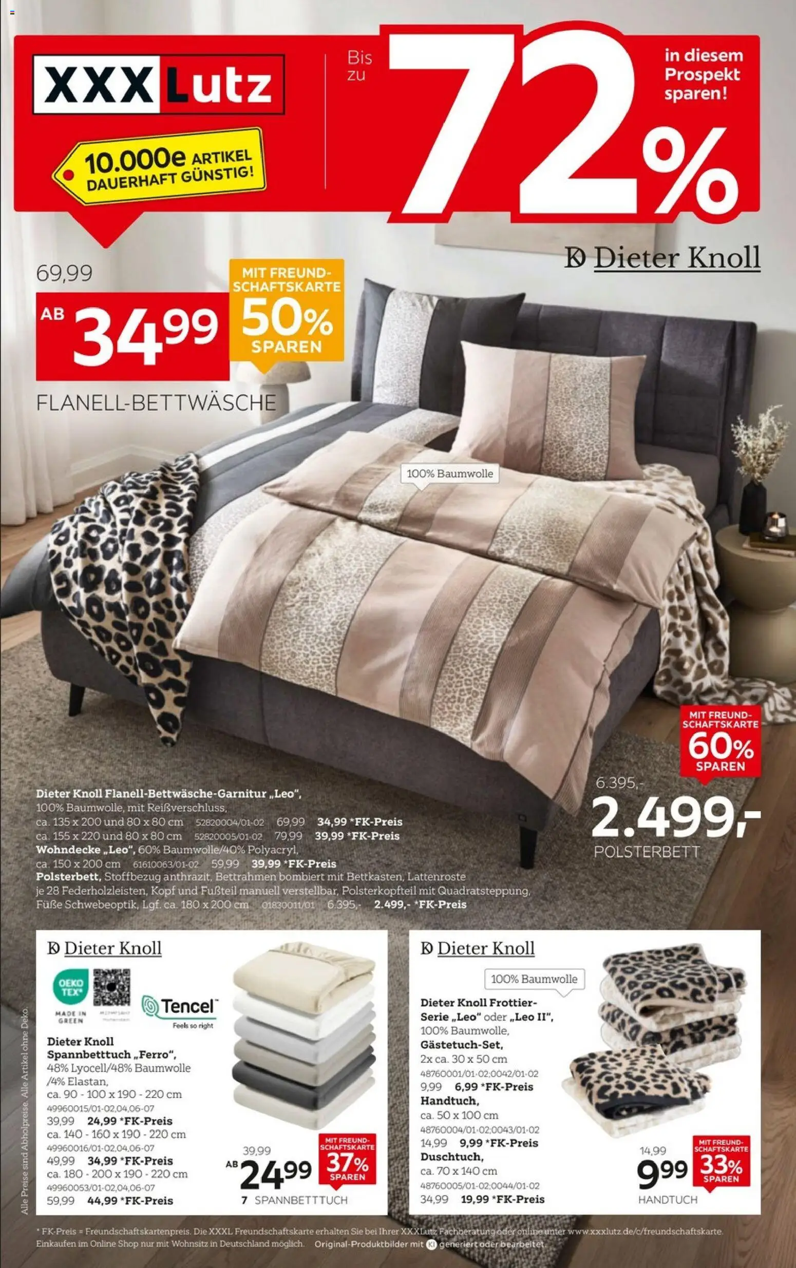 XXXLutz Wohnaccessoires & Haushalt – gültig ab 17.10.2026 | Seite: 1 | Produkte: Polsterbett