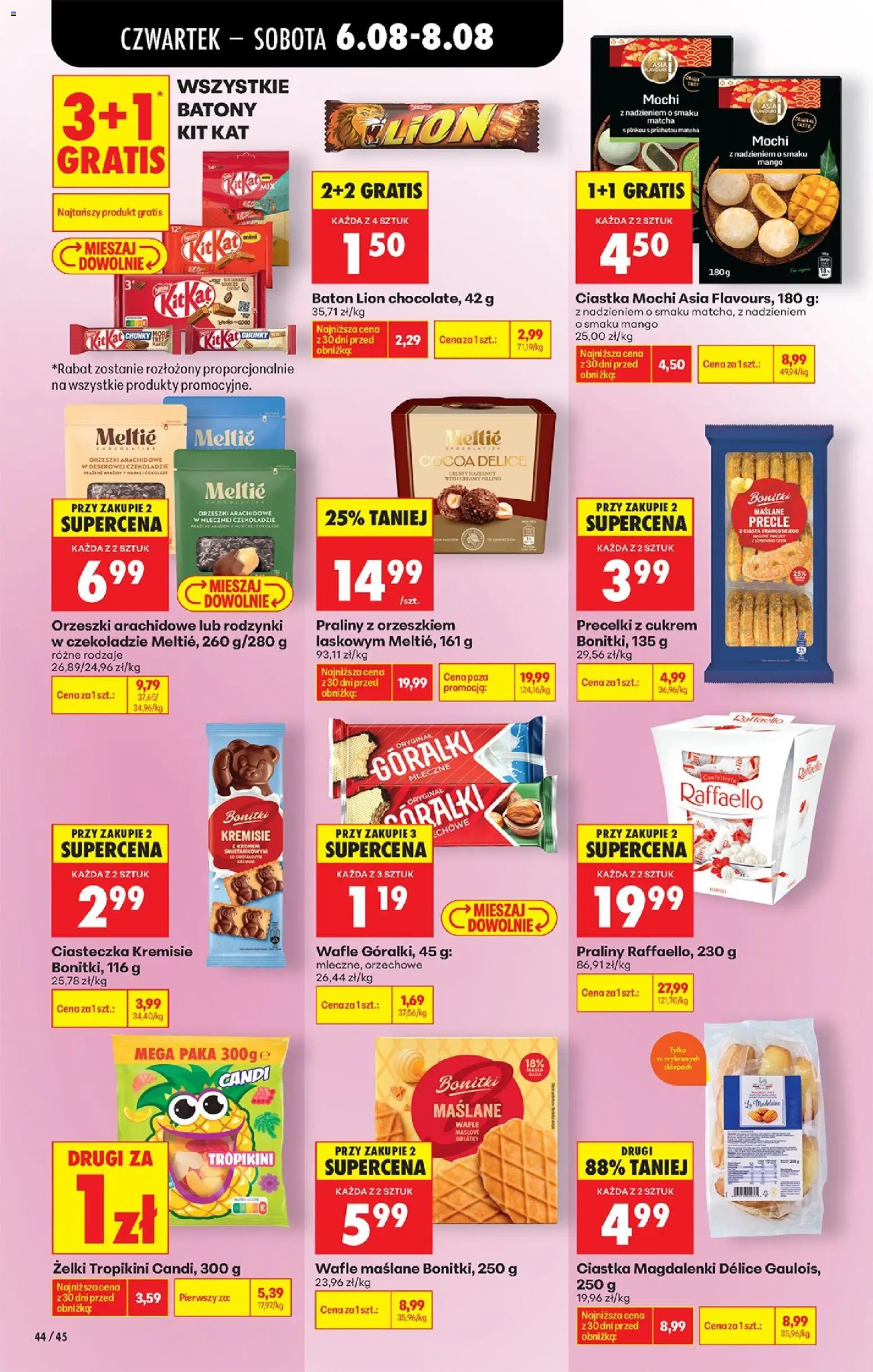 Biedronka gazetka od czwartku od 06.08.2026 | Strona: 70 | Produkty: Wafle, Rodzynki w czekoladzie, Ciastka, Ciasteczka