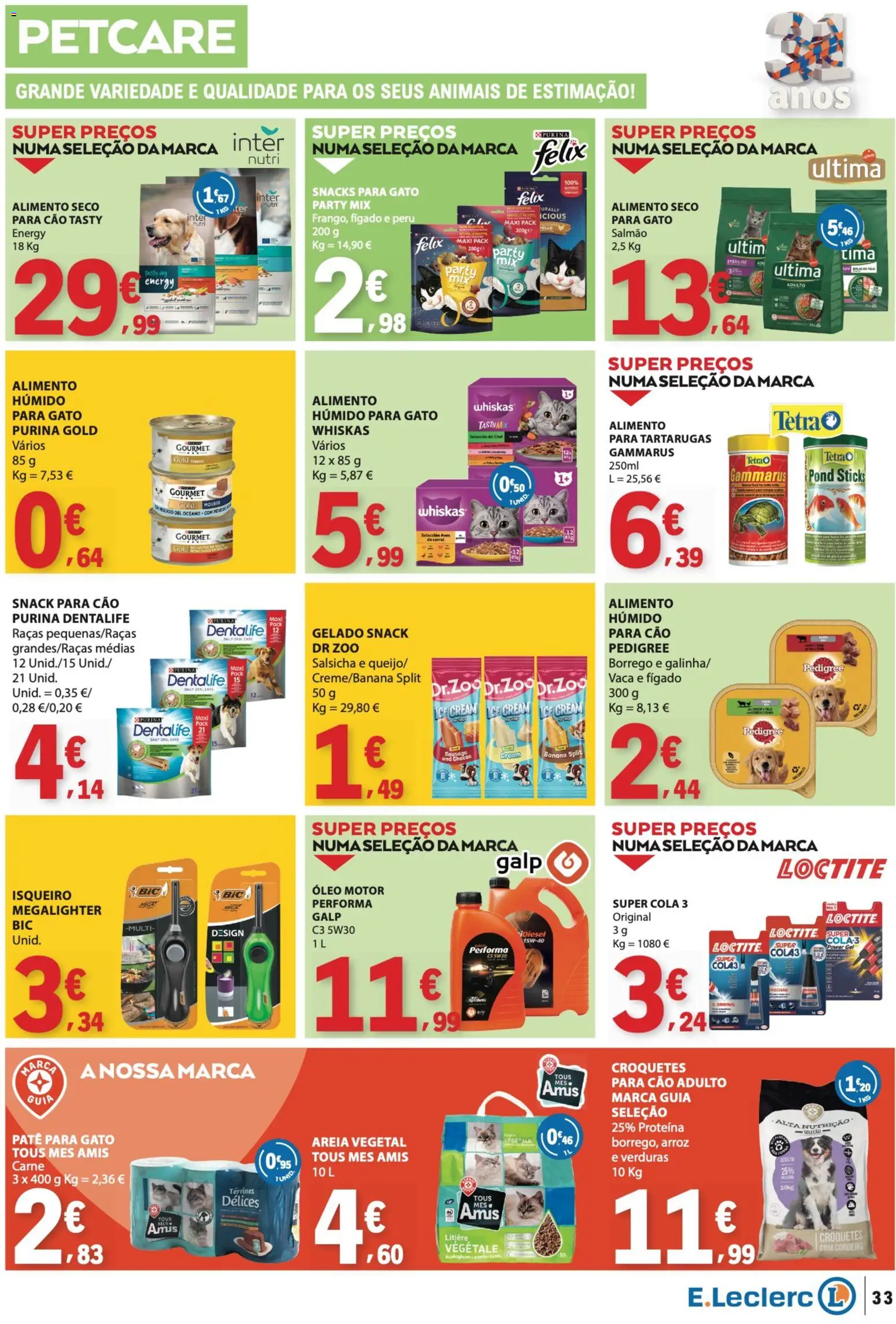 E.Leclerc folheto │ válido de 29/10/2026 | Página: 33 | Produtos: Areia, Peru, Salmão, Óleo