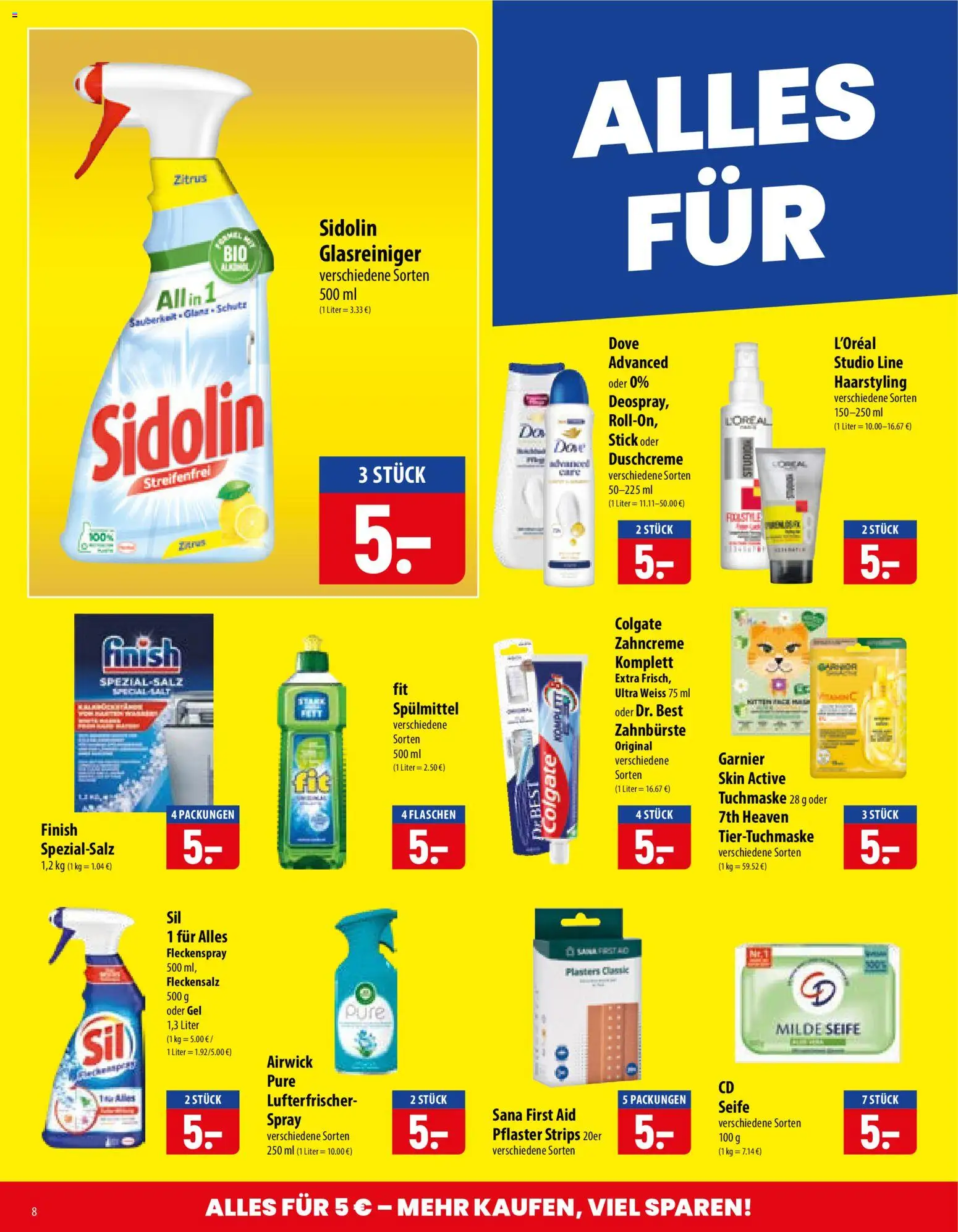 Famila Prospekt – gültig ab 10.08.2026 | Seite: 8 | Produkte: Pute, Zahnbürste, Duschcreme, Tuchmaske