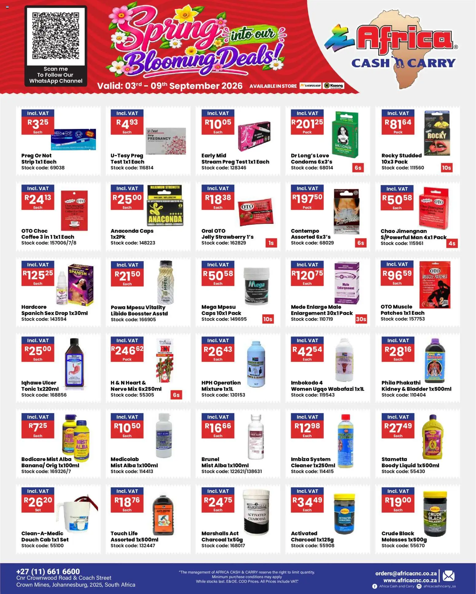 New Africa Cash & Carry catalogue – valid from 03/09/2026 | Page: 20 | Products: Tonic, Coffee, Stock, Caramel