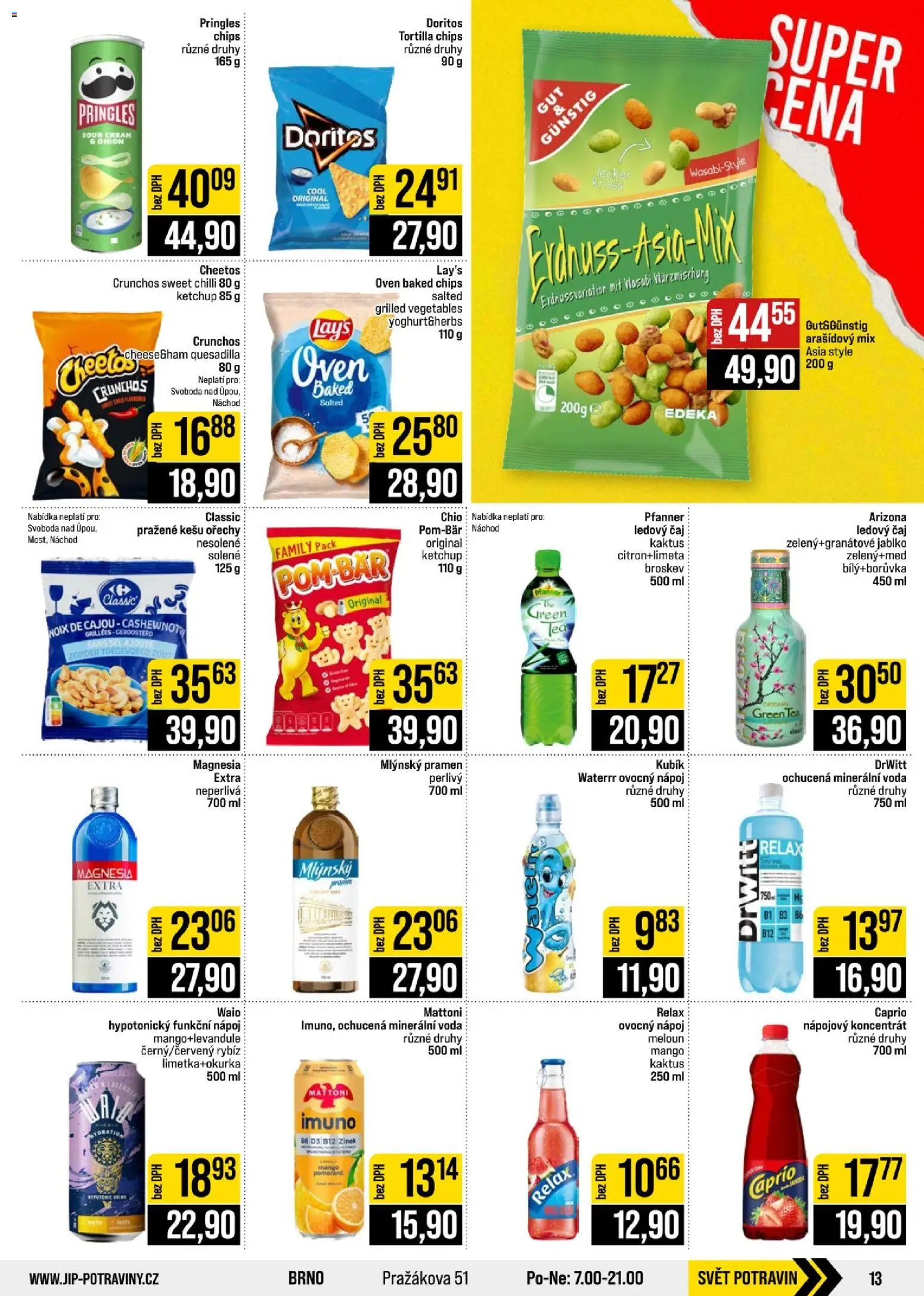 Jip leták - Cash & Carry od 02.09.2026 | Strana: 13 | Produkty: Tortilla chips, Mango, Pringles, Lay's
