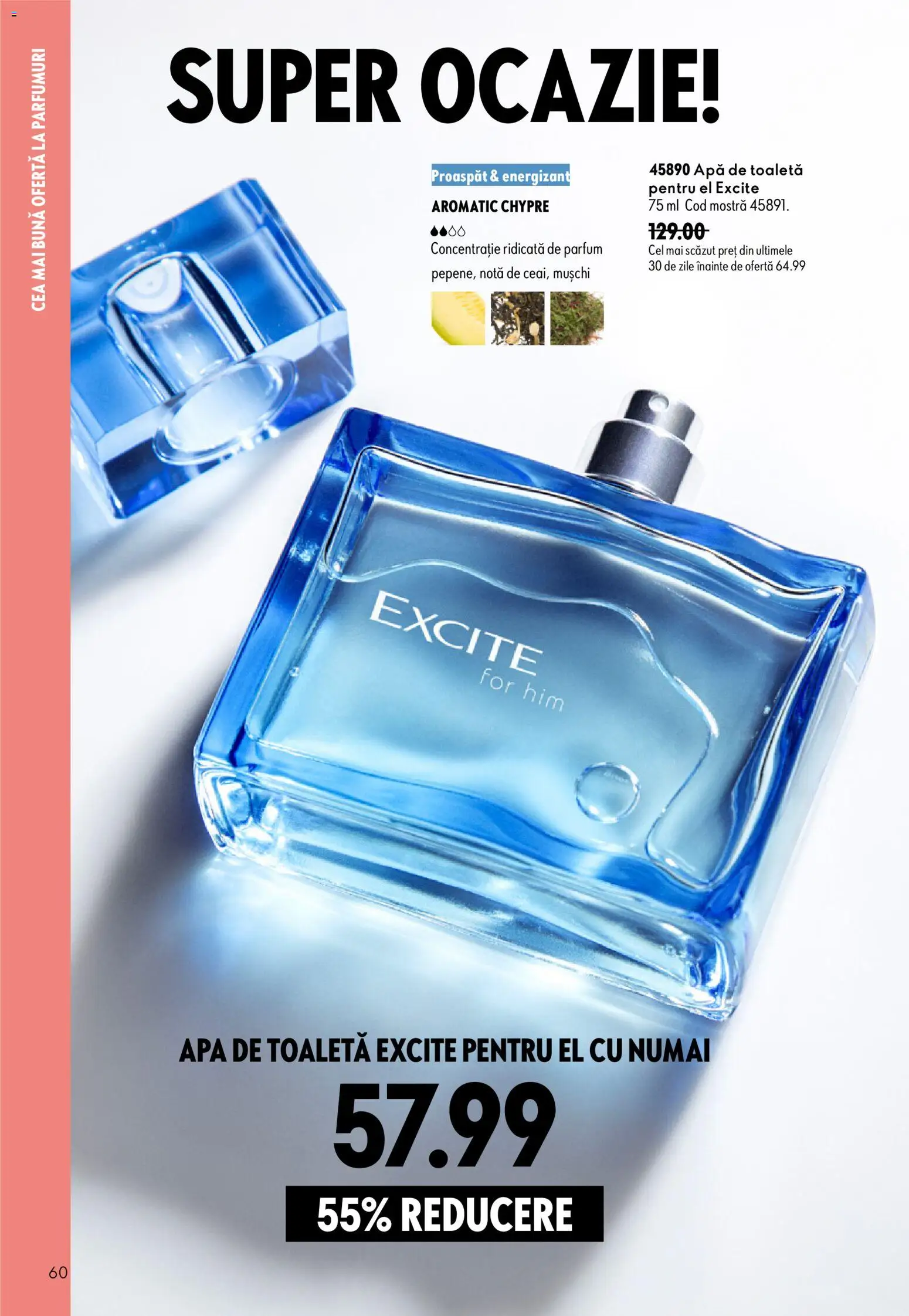 Noul catalog Oriflame – valabil de la 09.09.2026 | Pagină: 60 | Produse: Toaletă, Parfum, Apă de toaletă, Mușchi