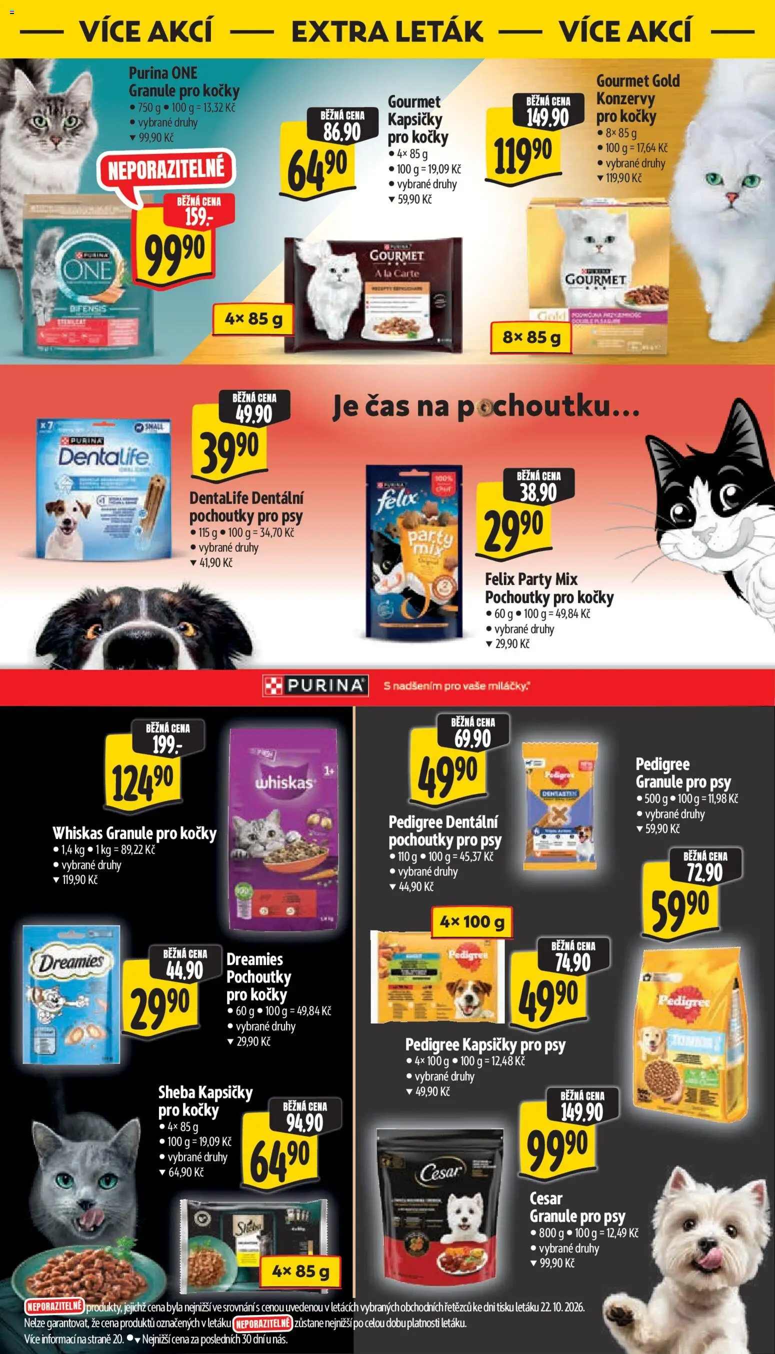 Albert leták - Supermarket  Bohnice od 28.10.2026 | Strana: 43 | Produkty: Kapsičky pro kočky Sheba, Konzervy pro kočky, Granule pro kočky, Party mix