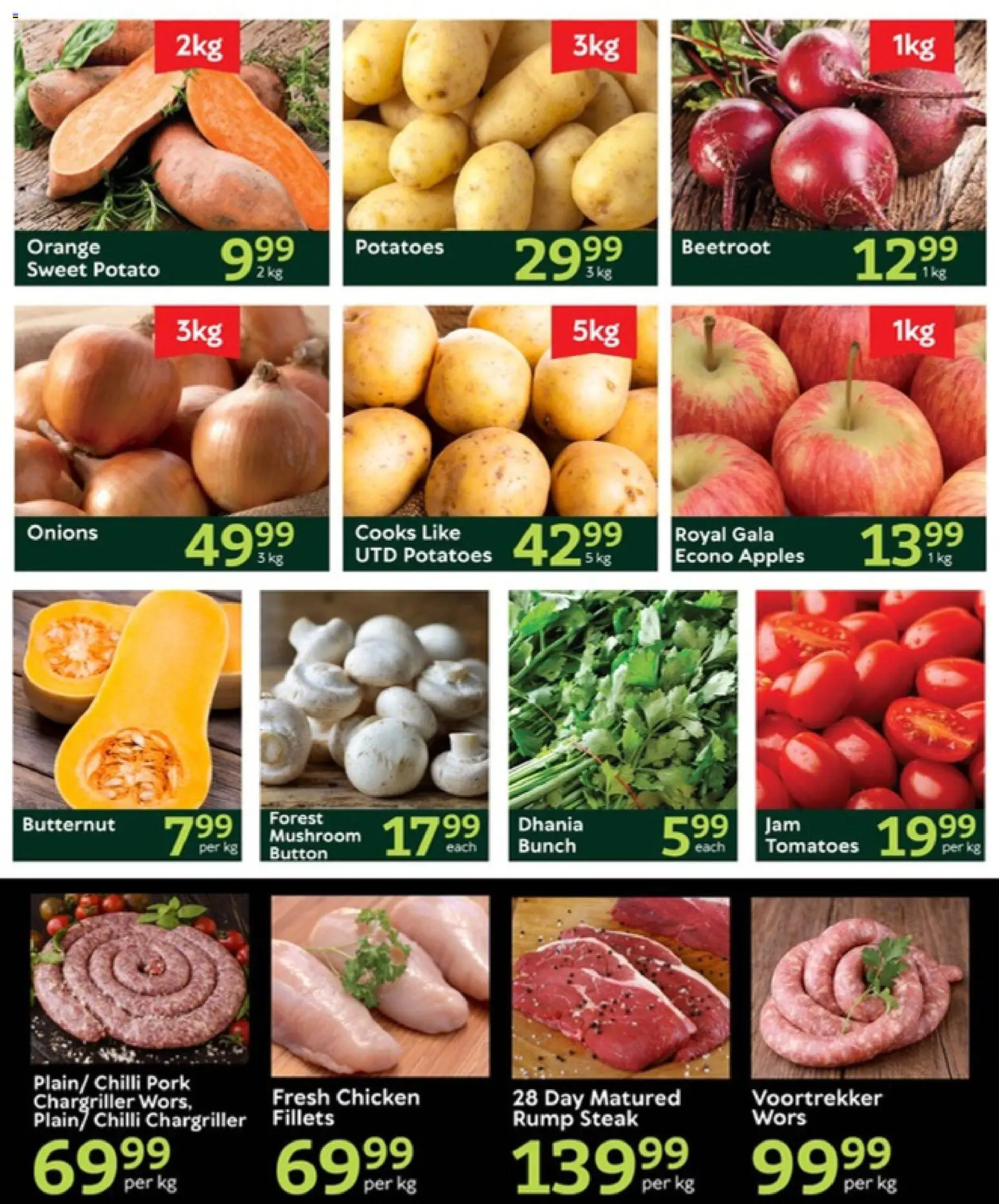 New Oxford Freshmarket catalogue – valid from 12.05.2026 | Page: 2 | Products: Steak, Potatoes, Onions, Chilli