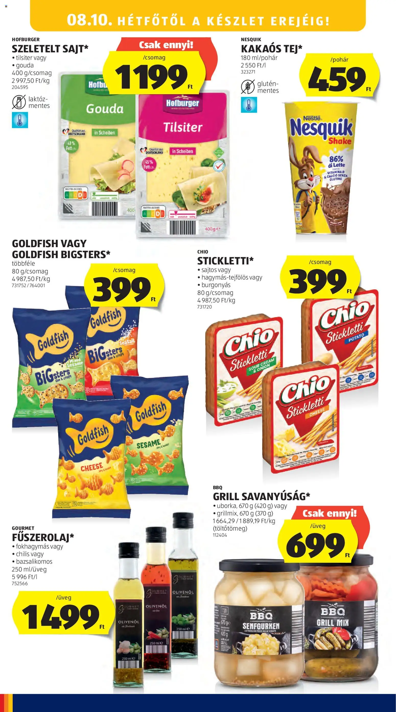 Aldi akciós ujság - amely érvényes a következő dátumtól: 2026.08.06. | Oldal: 26 | Termékek: Chips, Grill, Gouda, Nesquik