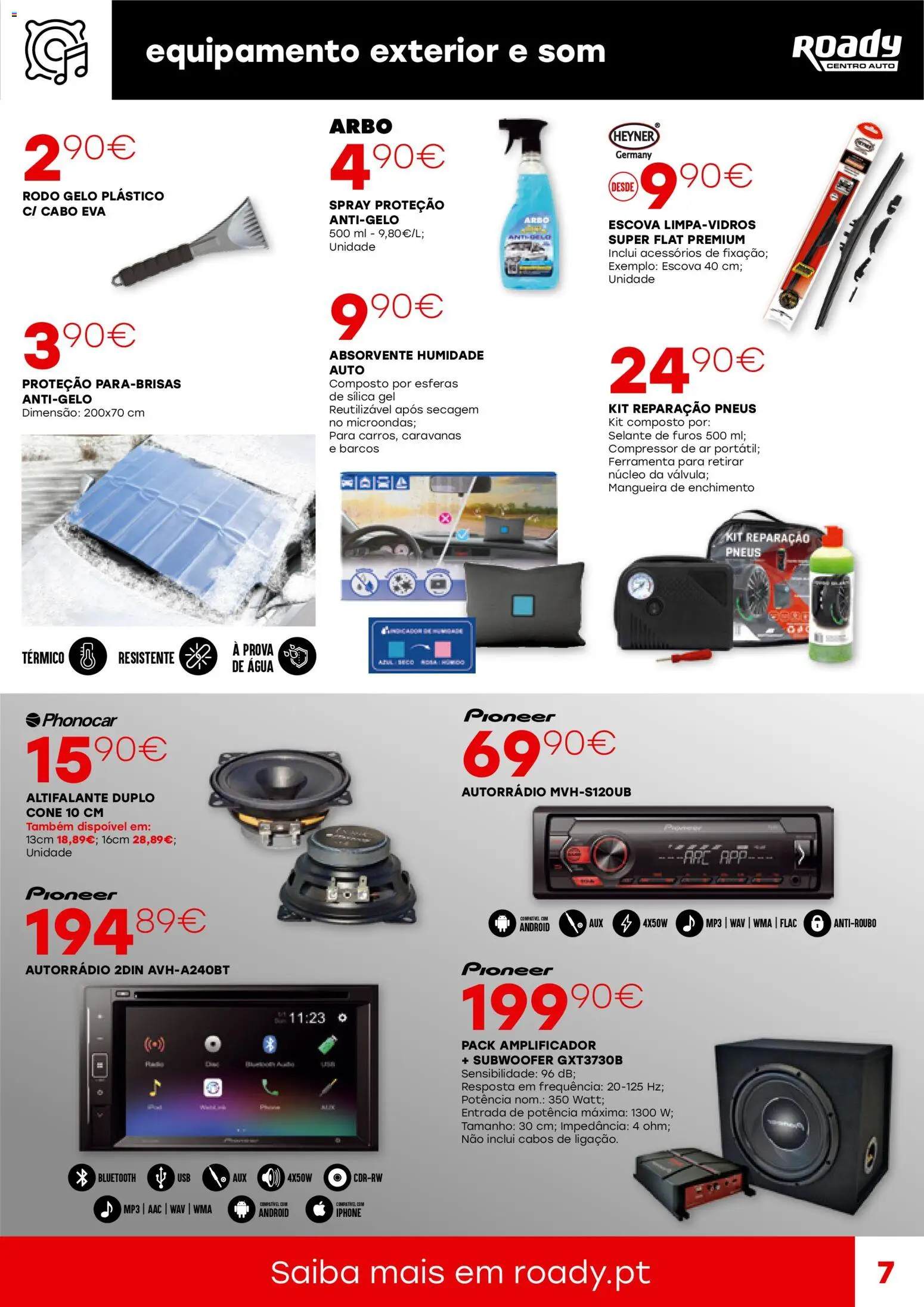 Roady folheto │ válido de 29/10/2026 | Página: 7 | Produtos: Agua, Altifalante, Mangueira, Compressor