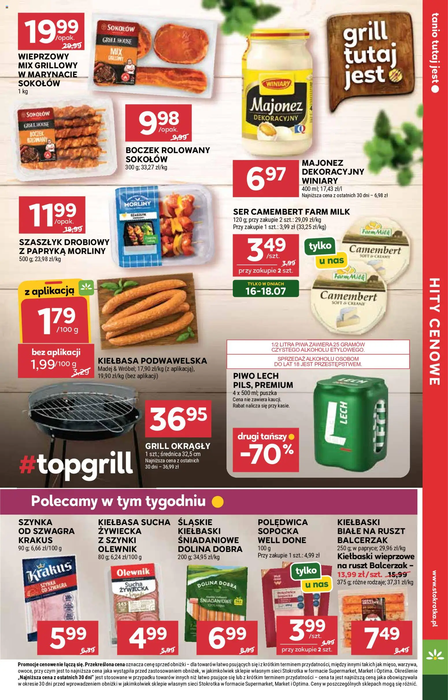 Stokrotka gazetka - Market od 16.07.2026 | Strona: 7 | Produkty: Grill, Papryka, Boczek, Majonez