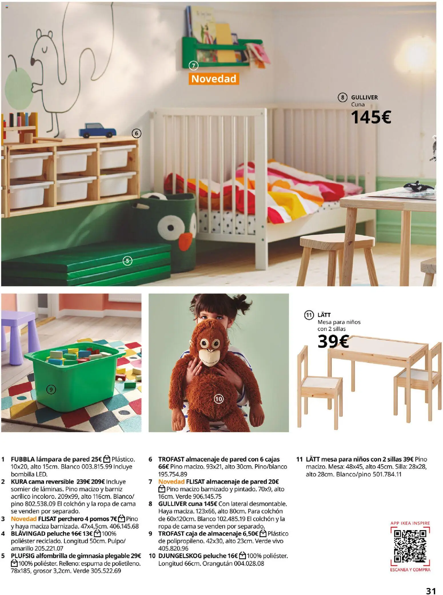 IKEA - Precios bajos │ válido desde el 13.04.2026 | Página: 31 | Productos: Somier, Lámpara de pared, Colchon, Silla