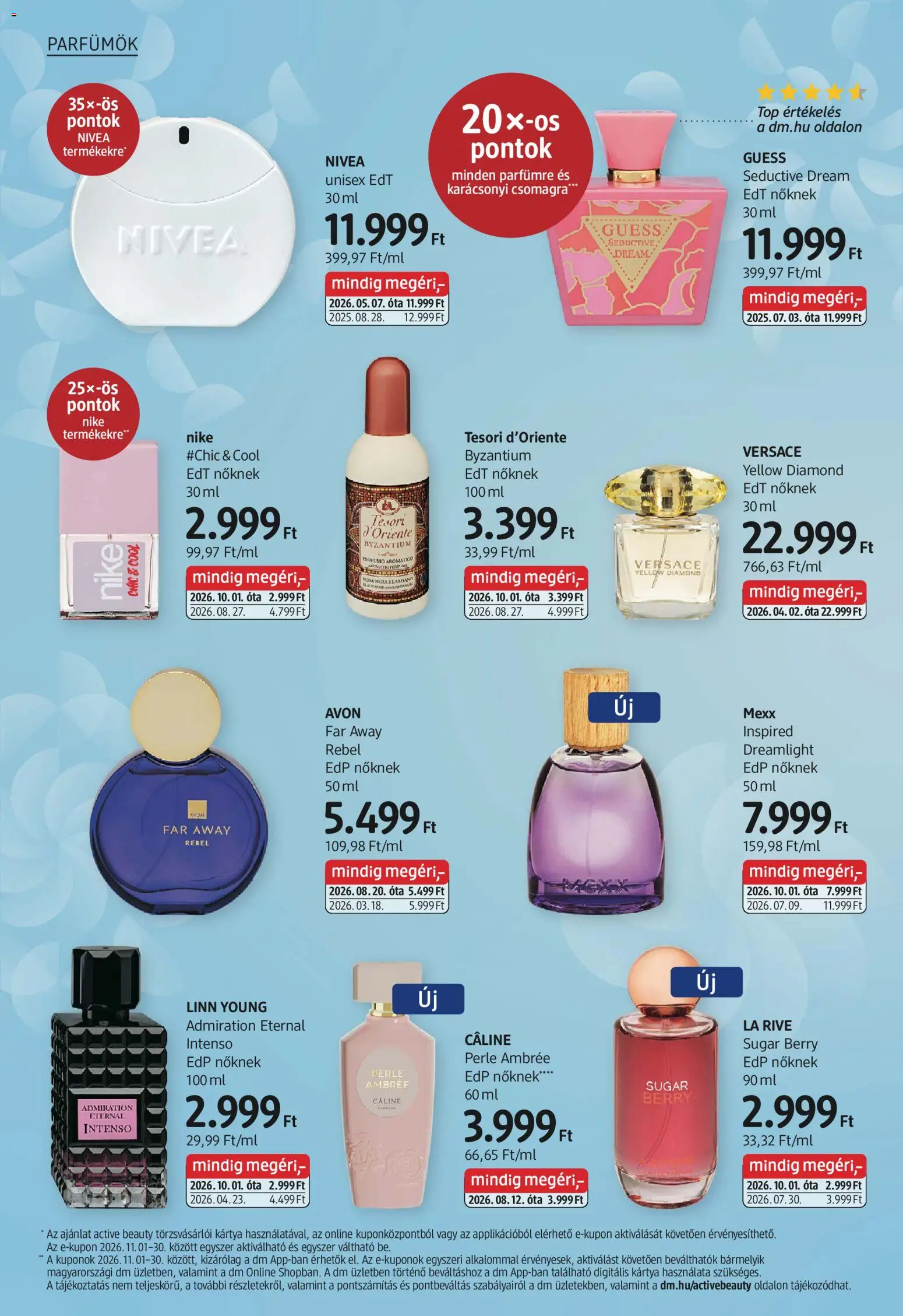 DM Drogerie Markt akciós ujság - amely érvényes a következő dátumtól: 2026.10.29. | Oldal: 6 | Termékek: Nivea, Nike, Parfumok