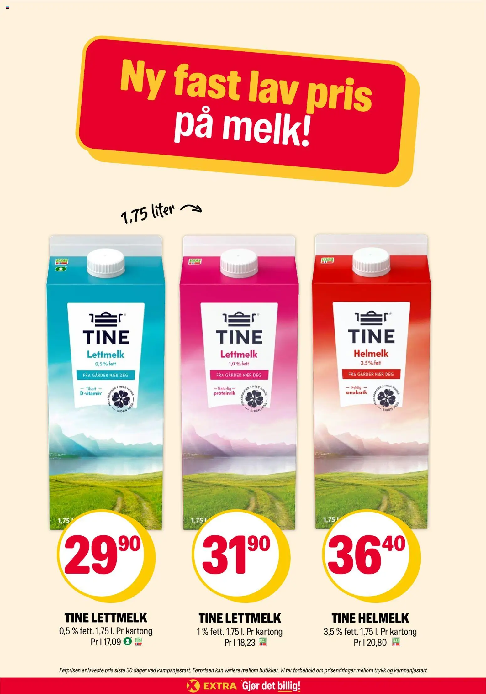 {H1} | Side: 18 | Produkter: Melk, Lettmelk, Helmelk