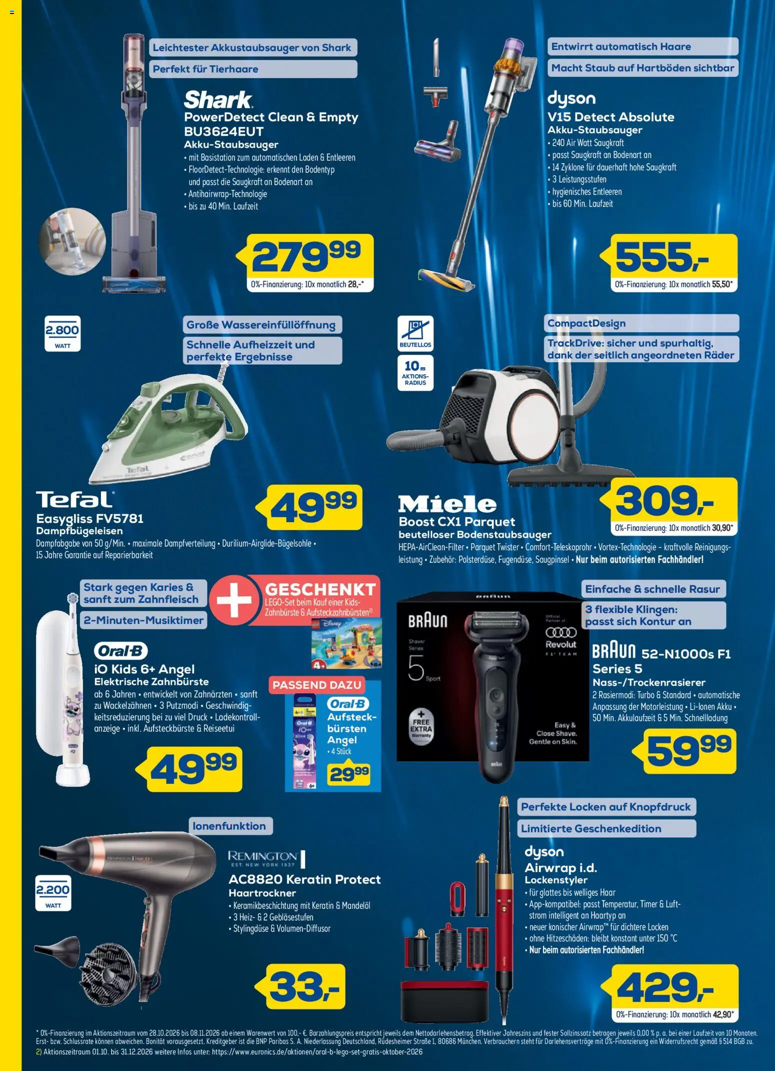 Euronics Black November – gültig ab 28.10.2026 | Seite: 4 | Produkte: Miele, Dyson, Elektrische zahnbürste, Zahnbürste