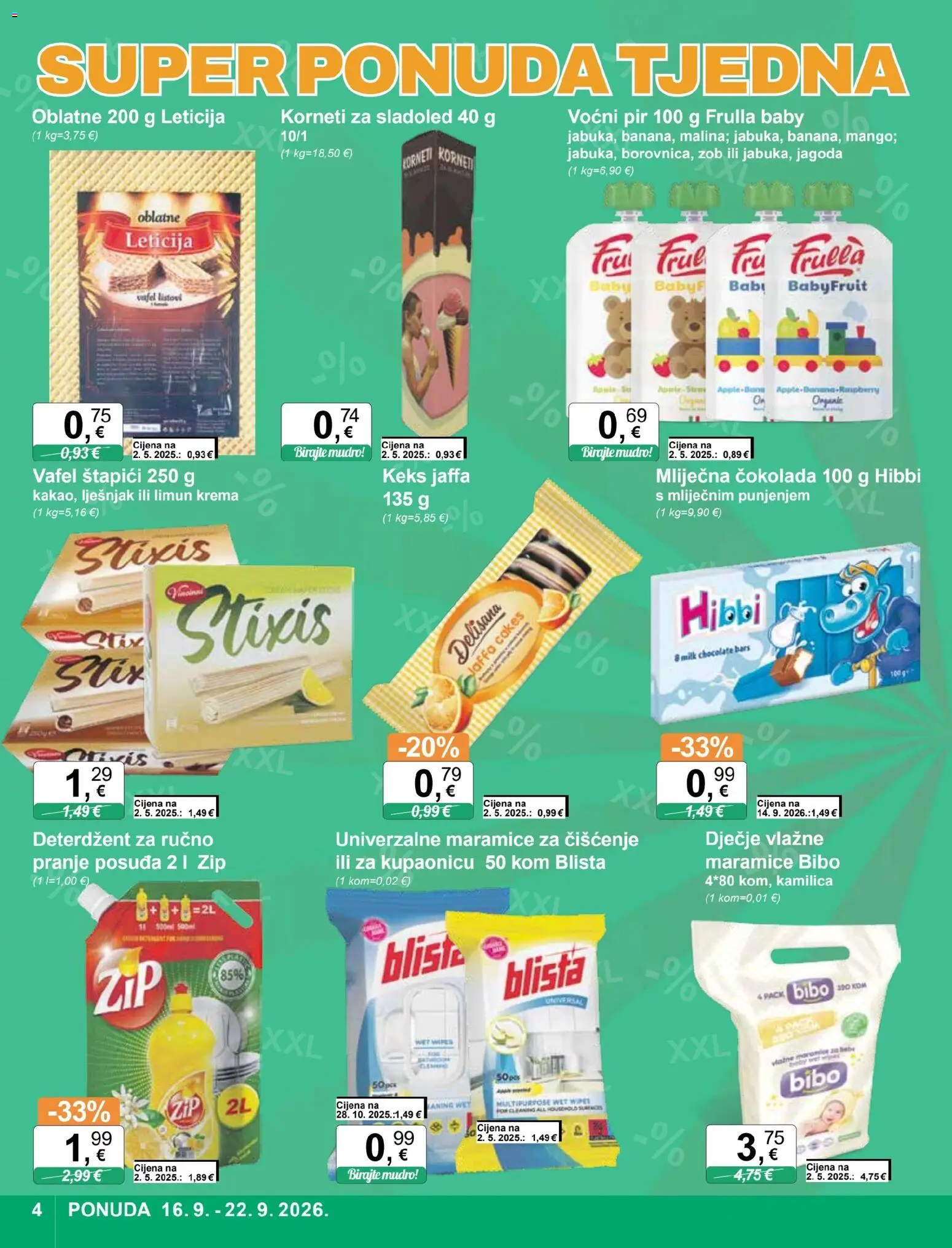 KTC katalog | vrijedi od 16.09.2026 | Stranica: 4 | Proizvodi: Čokolada, Deterdžent, Krema, Sladoled