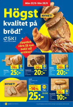 Lidl erbjudanden - Förhandsvisning av reklamblad från butik Lidl aktuell från 22.06.2026 | Sida: 4 | Produkter: Levain, Bröd, Lantbröd