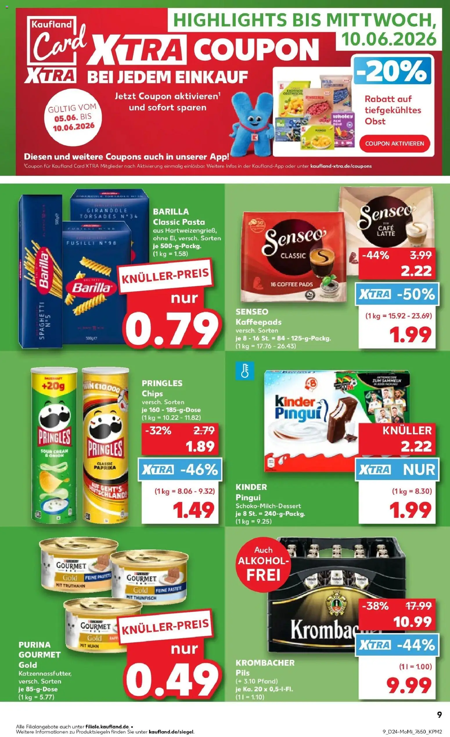 Kaufland Prospekt Kehl – gültig ab 08.06.2026 | Seite: 9 | Produkte: Barilla, Obst, Pasta, Pringles