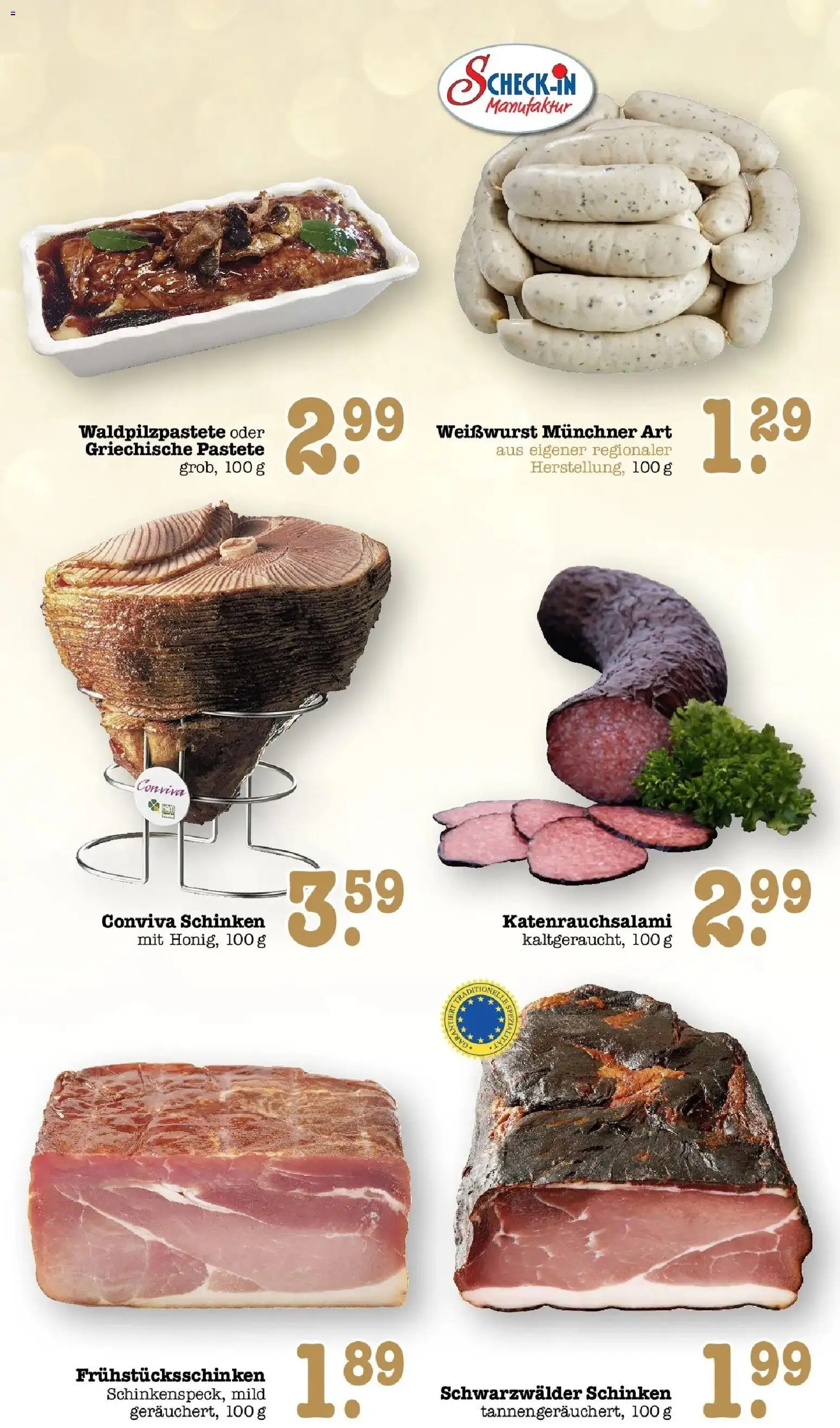 E center Prospekt Frankfurt-Sachsenhausen (ab 12.10.2026) zum Blättern | Seite: 9 | Produkte: Weißwurst, Schinken