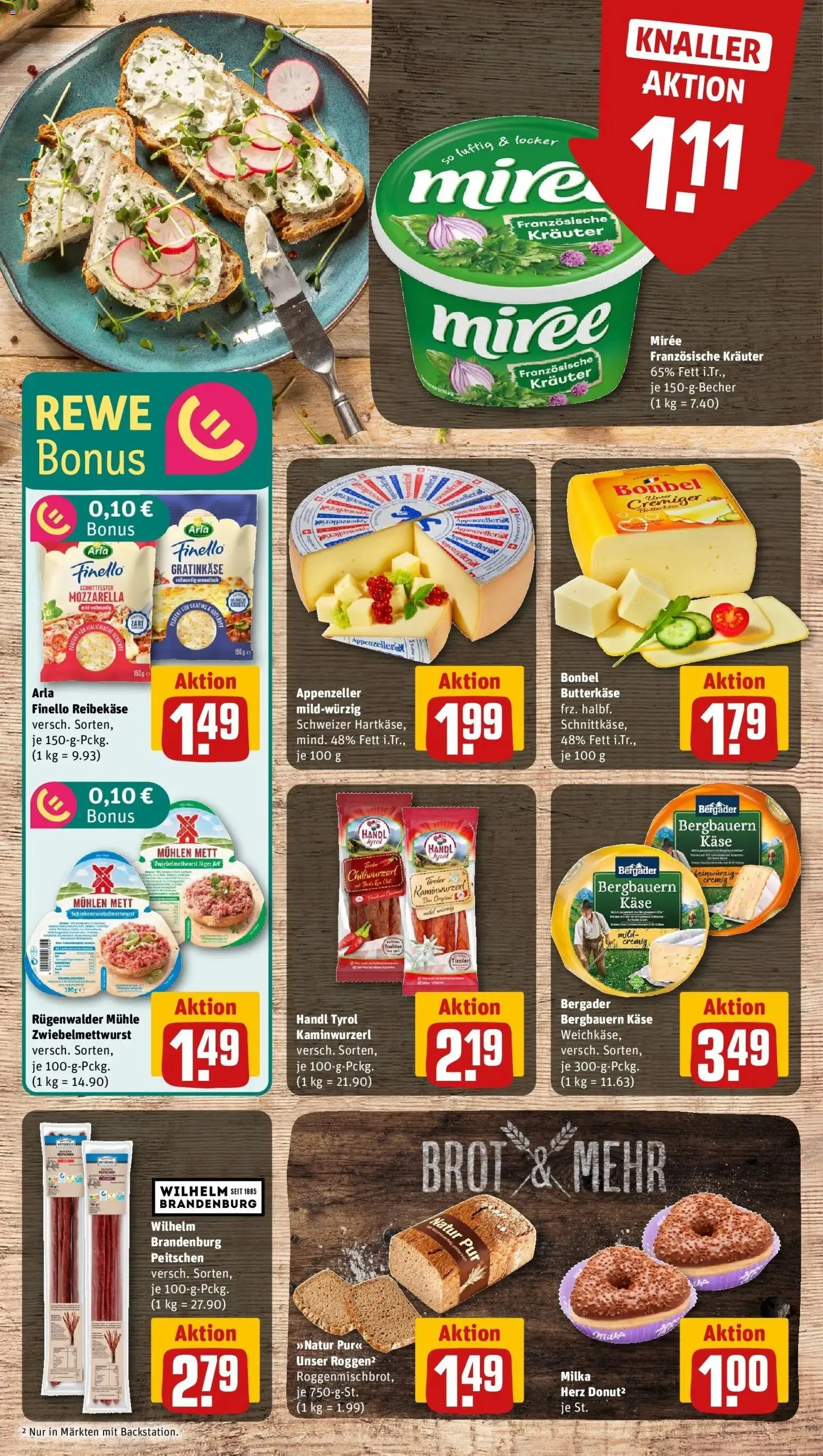 Rewe Prospekt Berlin / Charlottenburg – gültig ab 10.05.2026 | Seite: 9 | Produkte: Mühle, Mozzarella, Brot, Reibekase
