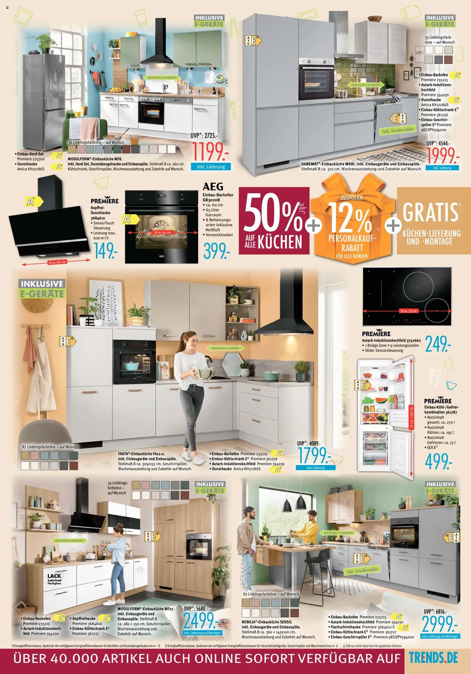 Trends Prospekt – gültig ab 10.10.2026 | Seite: 7 | Produkte: Geschirrspüler, Kochfeld, Backofen, Kuchen