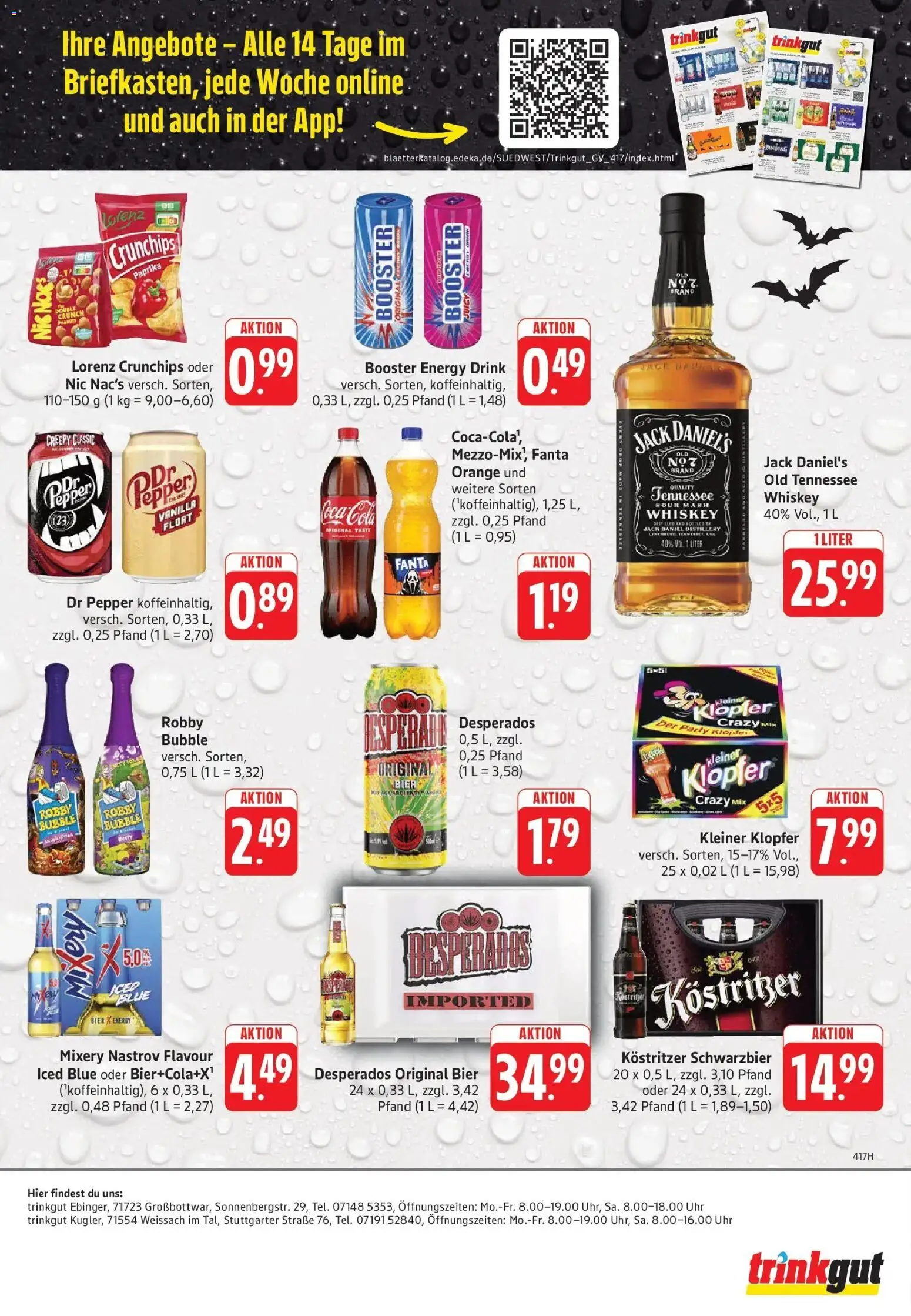 Trinkgut Prospekt Großbottwar (ab 26.10.2026) » Angebote online | Seite: 6 | Produkte: Energy, Paprika, Lorenz crunchips, Uhr