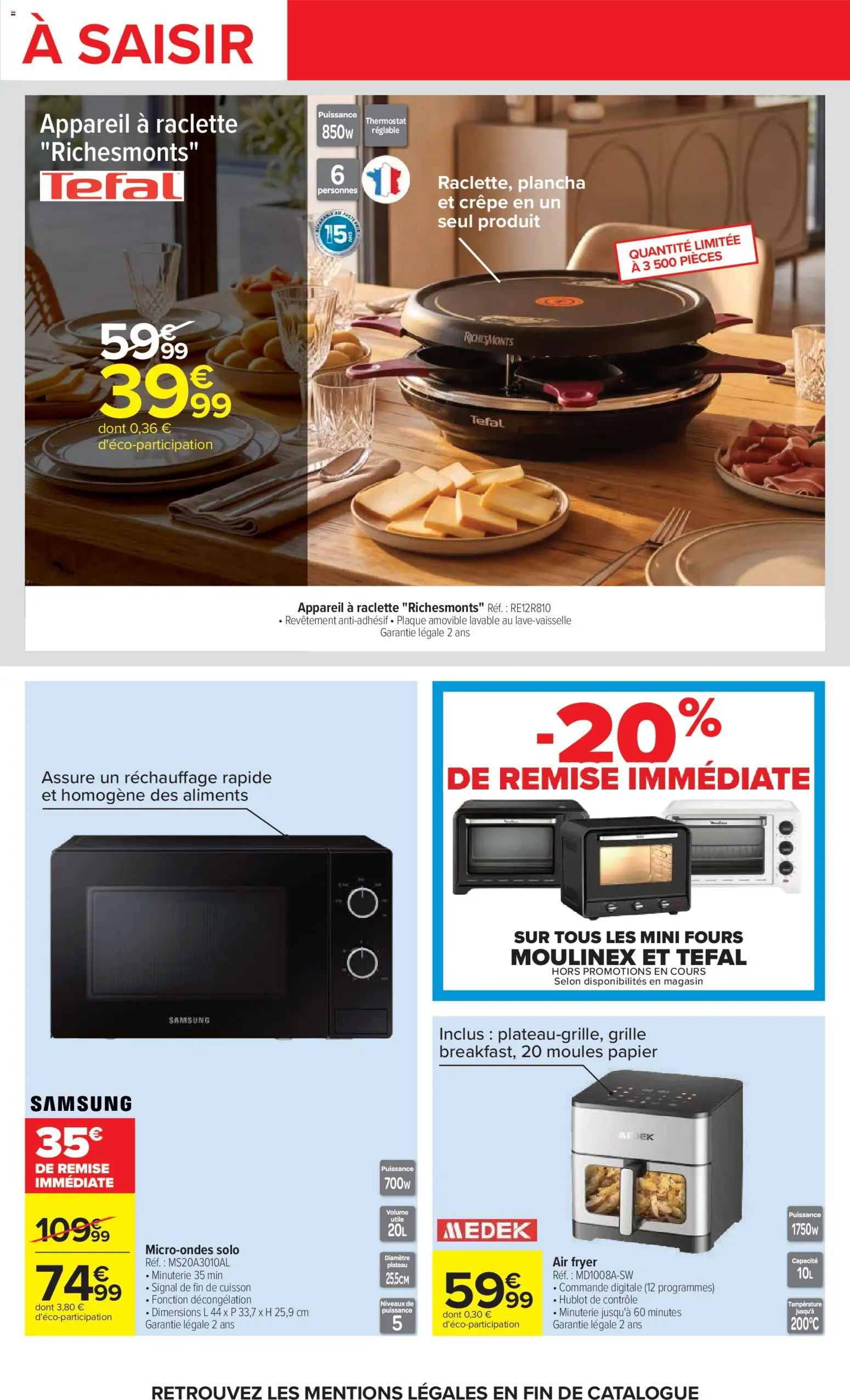 {H1} | Page: 57 | Produits: Plateau, Air fryer, Raclette, Appareil à raclette