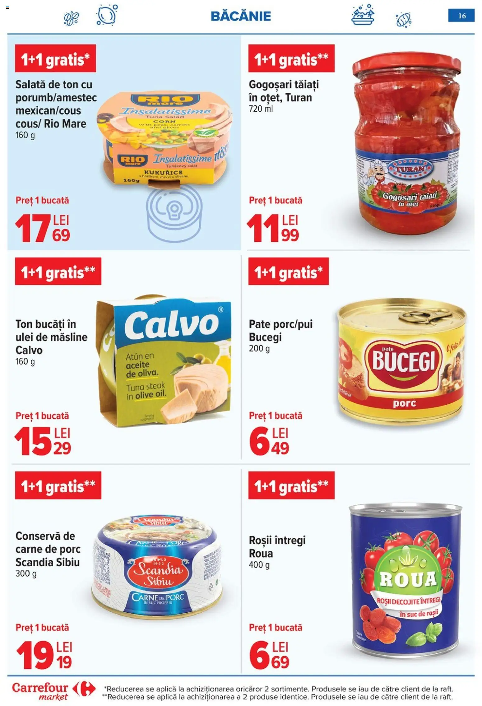 Noul catalog Carrefour – valabil de la 06.05.2026 | Pagină: 19 | Produse: Măsline, Carne De Porc, Roșii, Salată