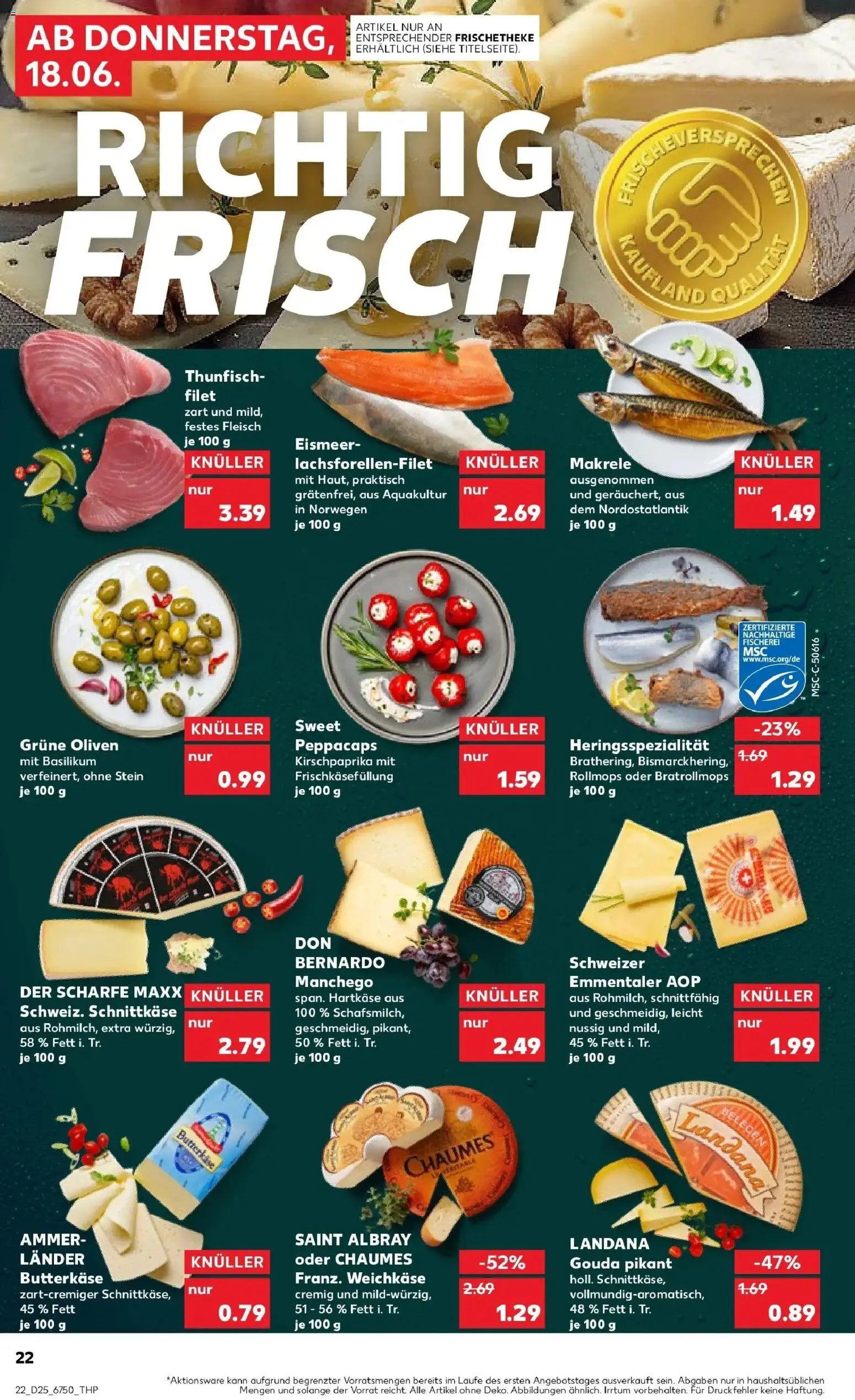 Kaufland Prospekt Berlin – gültig ab 15.06.2026 | Seite: 31 | Produkte: Butter, Thunfisch, Gouda, Fleisch