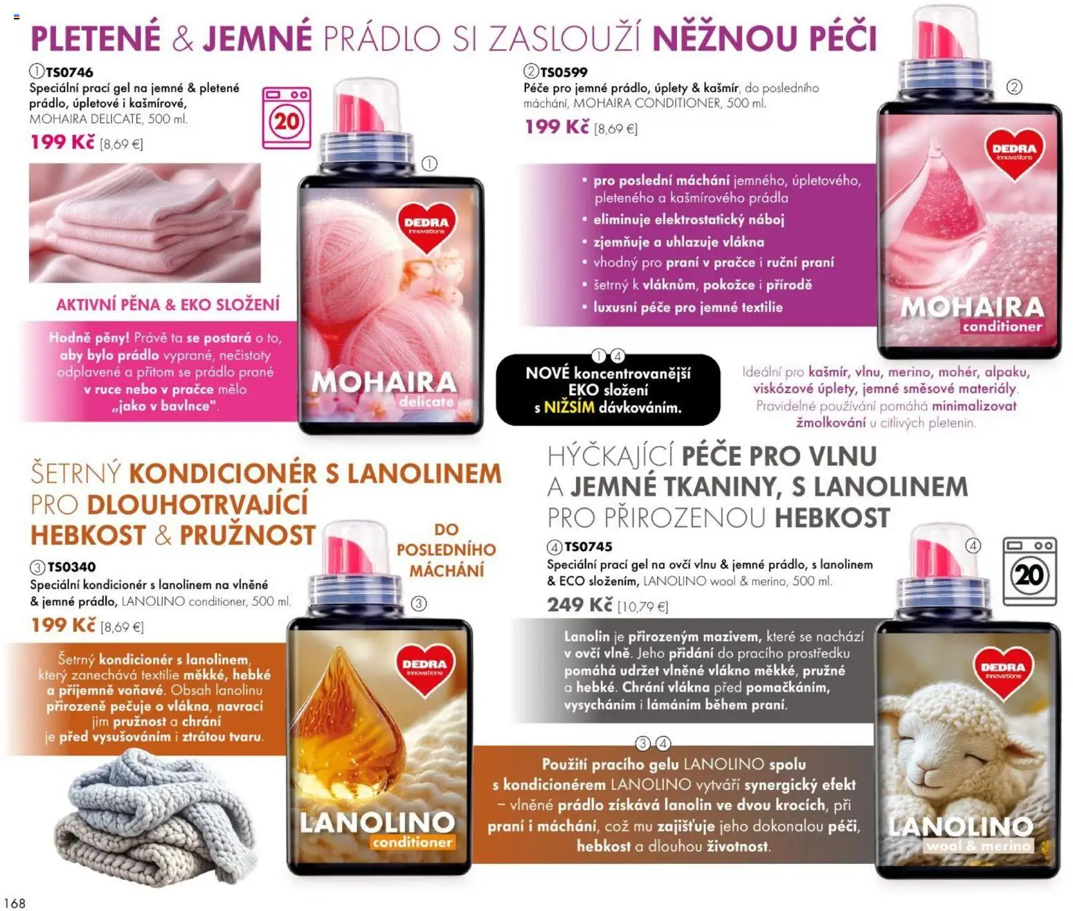 Nové Dedra akcie – leták je platný od 01.08.2026 | Strana: 68 | Produkty: Prací gél, Kondicionér, Pena