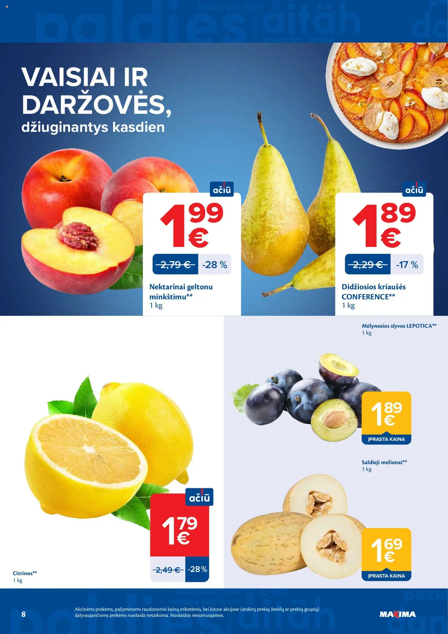 MAXIMA akcijos nuo 2026.09.15 | Puslapis: 8 | Prekių: Kriaušės