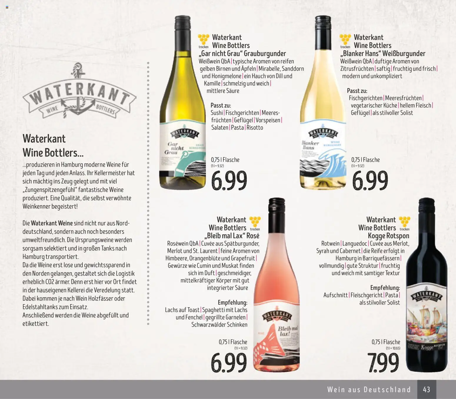 Edeka Struve Wein– und Spirituosen – gültig ab 14.11.2025 | Seite: 43 | Produkte: Merlot, Honigmelone, Dill, Pasta