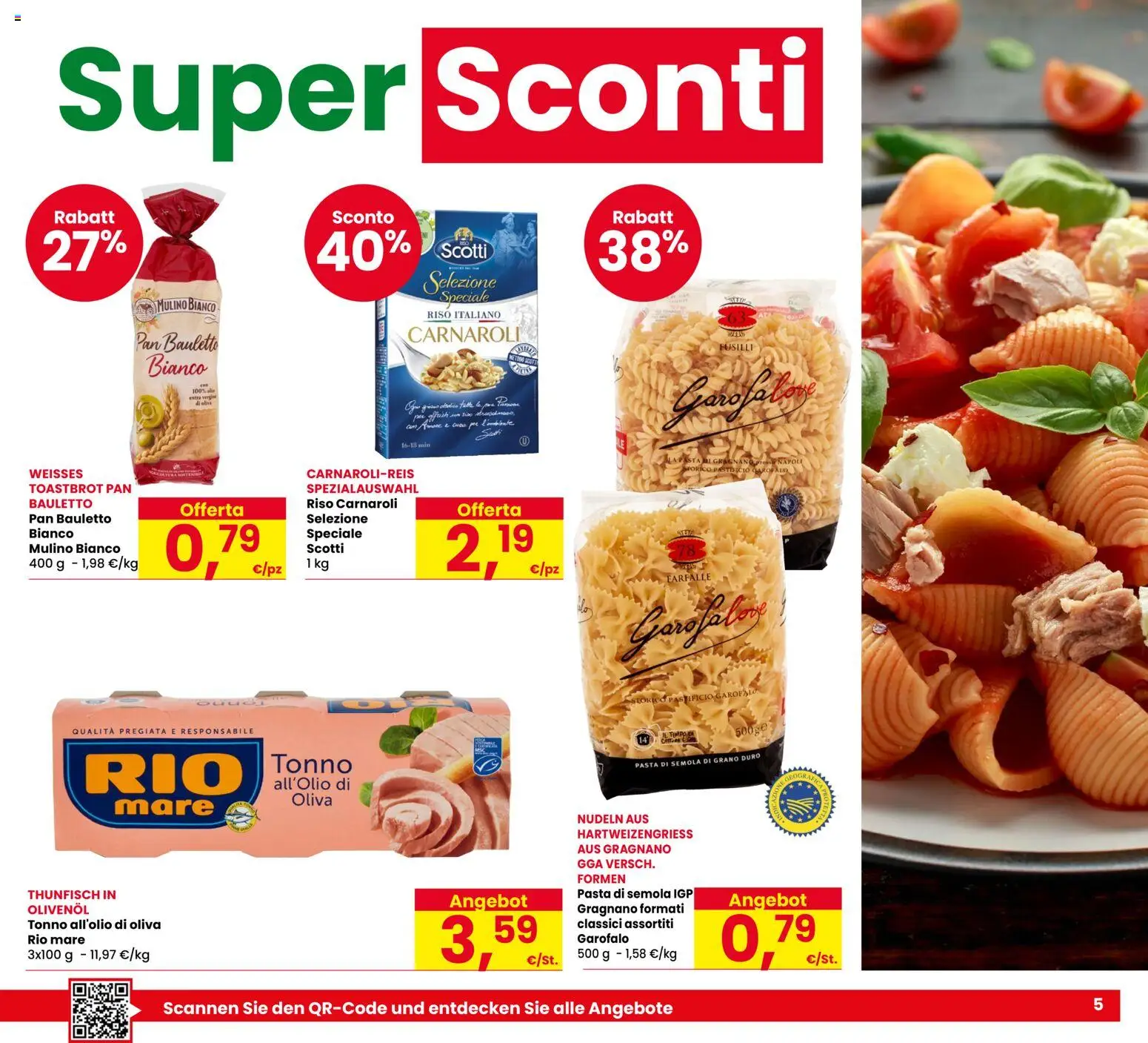 Volantino Despar del 11.06.2026 | Pagina: 5 | Prodotti: Riso, Pasta, Tonno, Fusilli