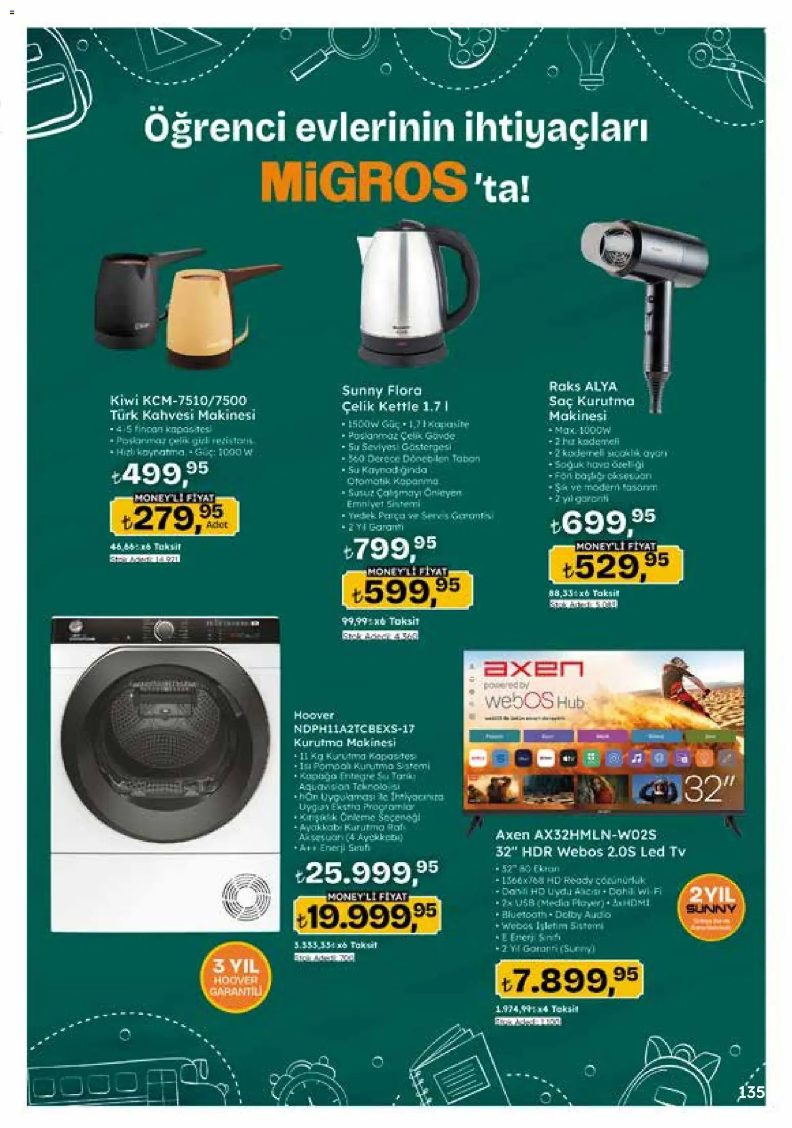 Migros Katalog - Migroskop - 10 Eylül 2026 tarihinden itibaren geçerlidir | Sayfa: 135