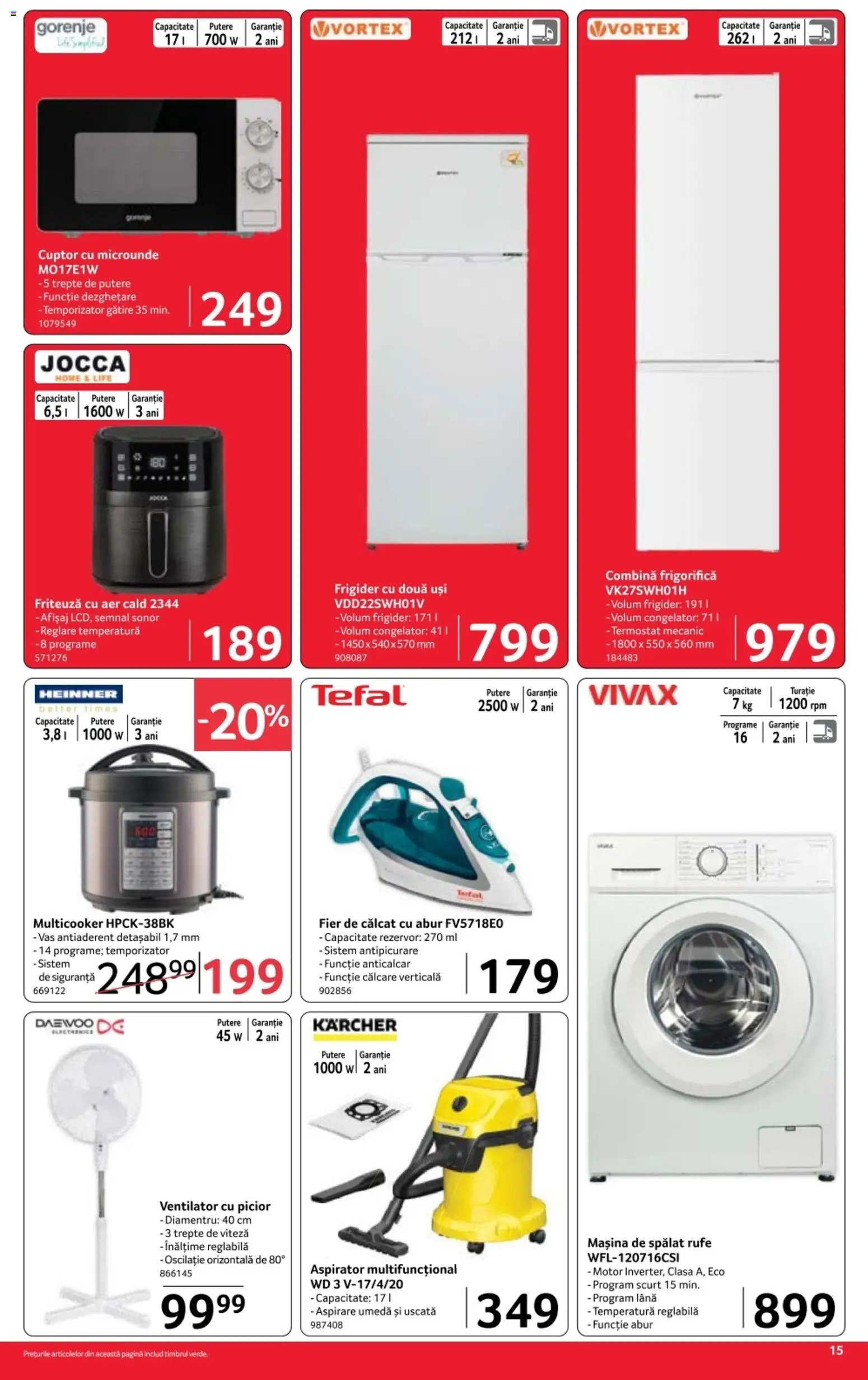 Noul catalog Selgros – valabil de la 12.06.2026 | Pagină: 15 | Produse: Ginseng, Frigider, Ventilator, Friteuză