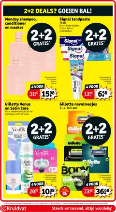 Monday shampoo, conditioner en masker, Monday shampoo, conditioner and mask - Voorbeeld van een folder van Kruidvat, geldig van 16.06.2026 | Pagina: 48 | Producten: Gel, Shampoo, Conditioner, Tandpasta