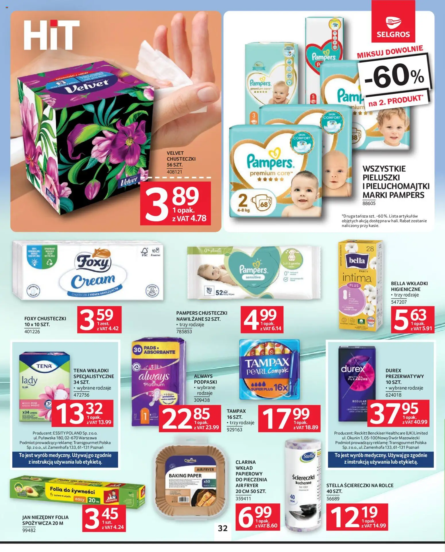 Selgros cash&carry gazetka od 21.05.2026 | Strona: 28 | Produkty: Prezerwatywy, Folia spożywcza, Pampers, Pieluchomajtki