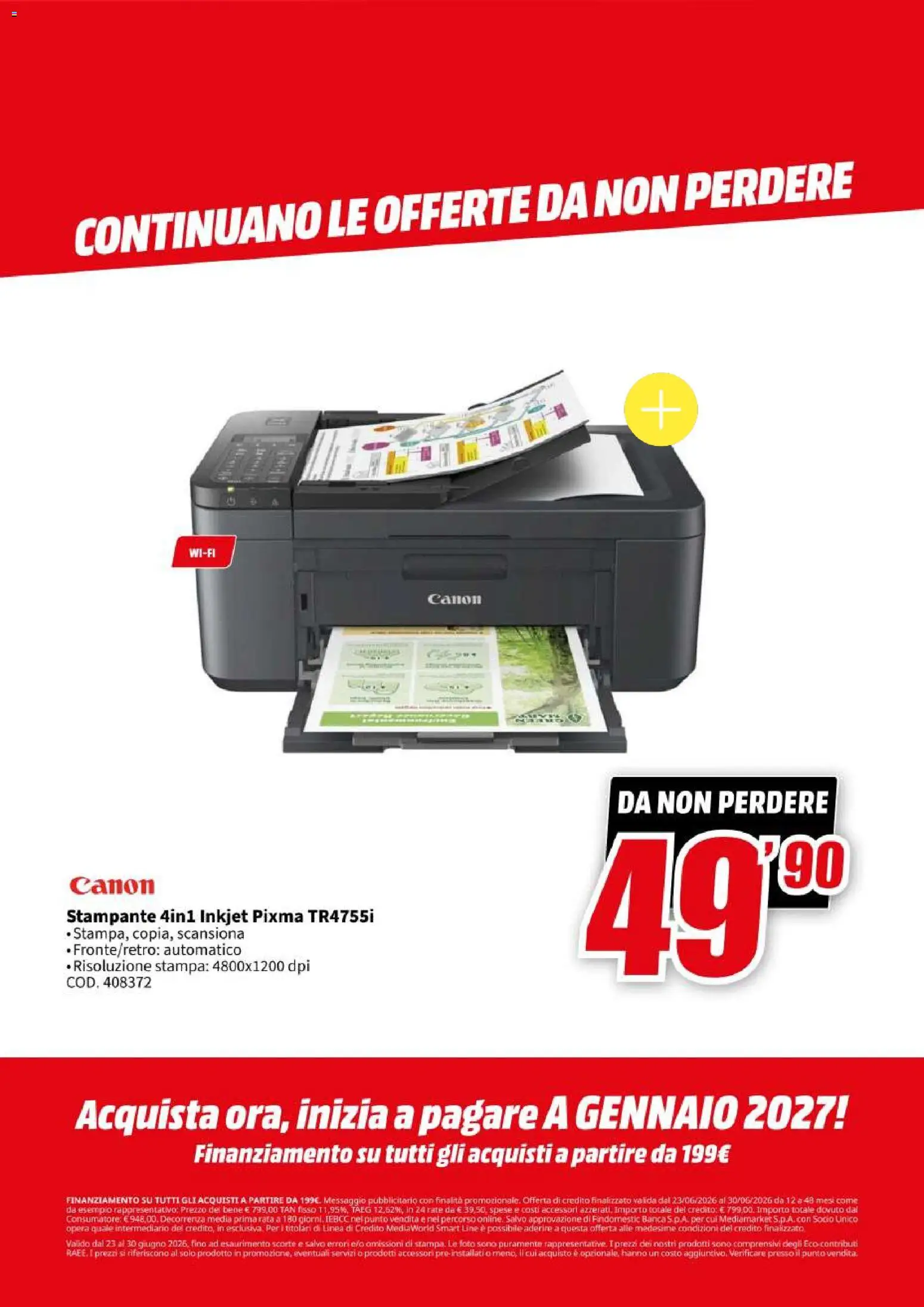 Volantino Media World del 23/06/2026 | Pagina: 30 | Prodotti: Stampante, Stampa