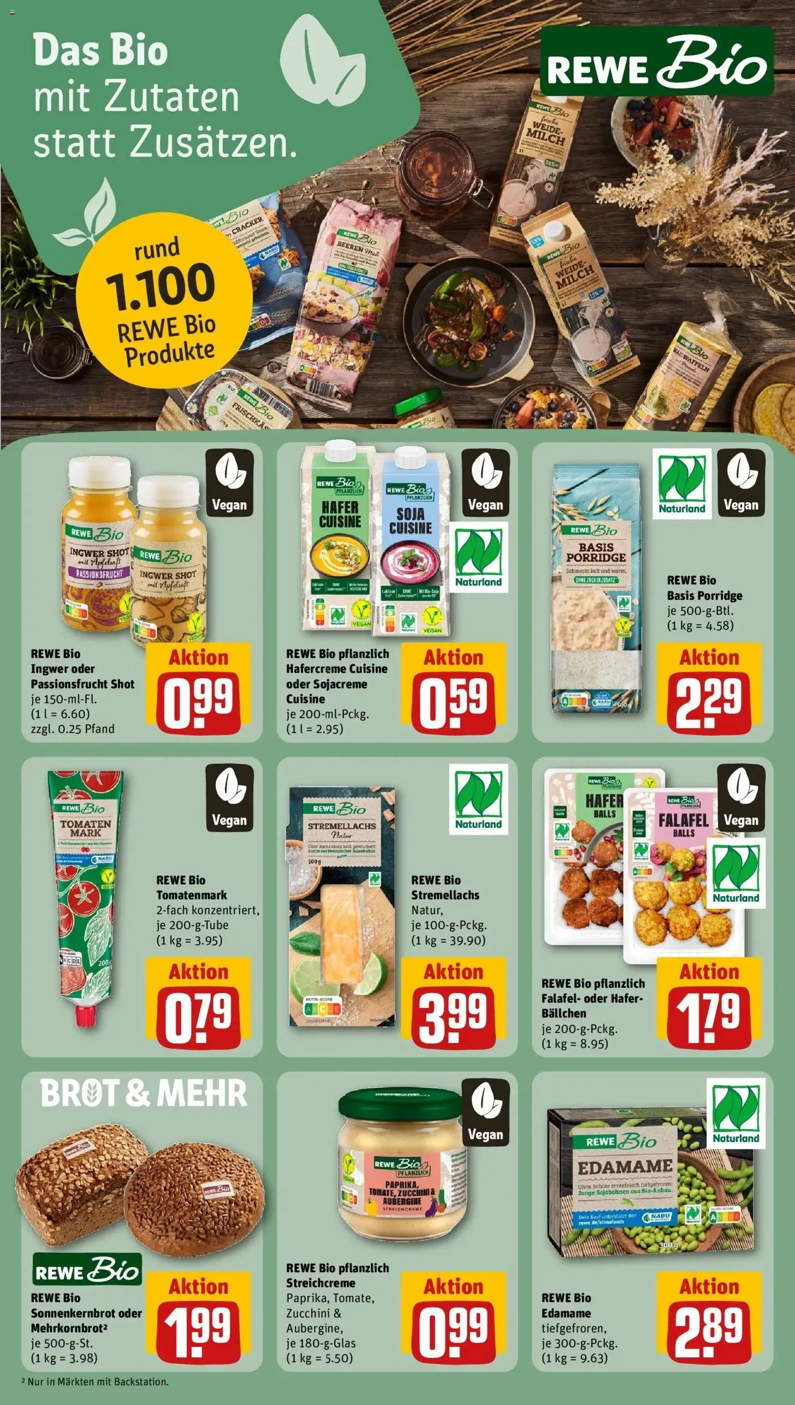 Rewe Prospekt München – gültig ab 27.07.2026 | Seite: 15 | Produkte: Milch, Apfelsaft, Aubergine, Brot