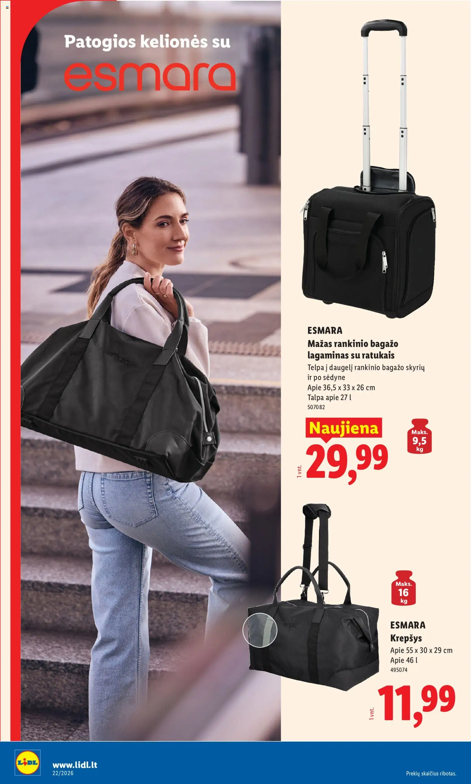 LIDL akcijos nuo 25.05.2026 | Puslapis: 10 | Prekių: Krepšys, Lagaminas