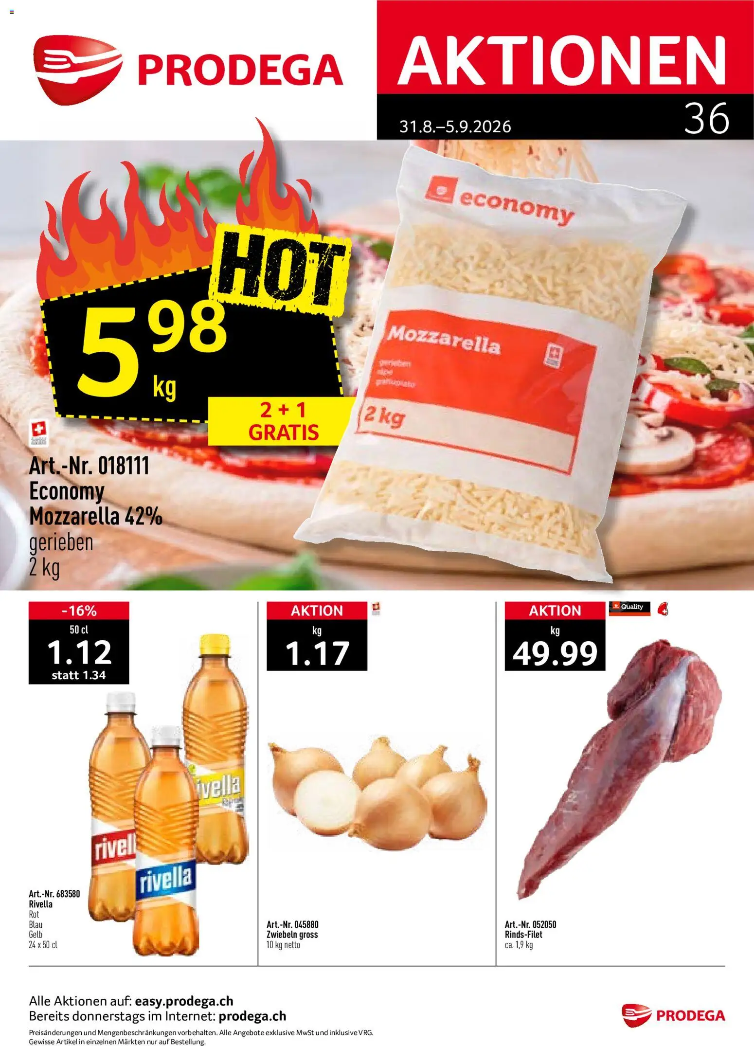 Prodega aktionen – gültig ab 31.08.2026 | Seite: 1 | Produkte: Zwiebeln