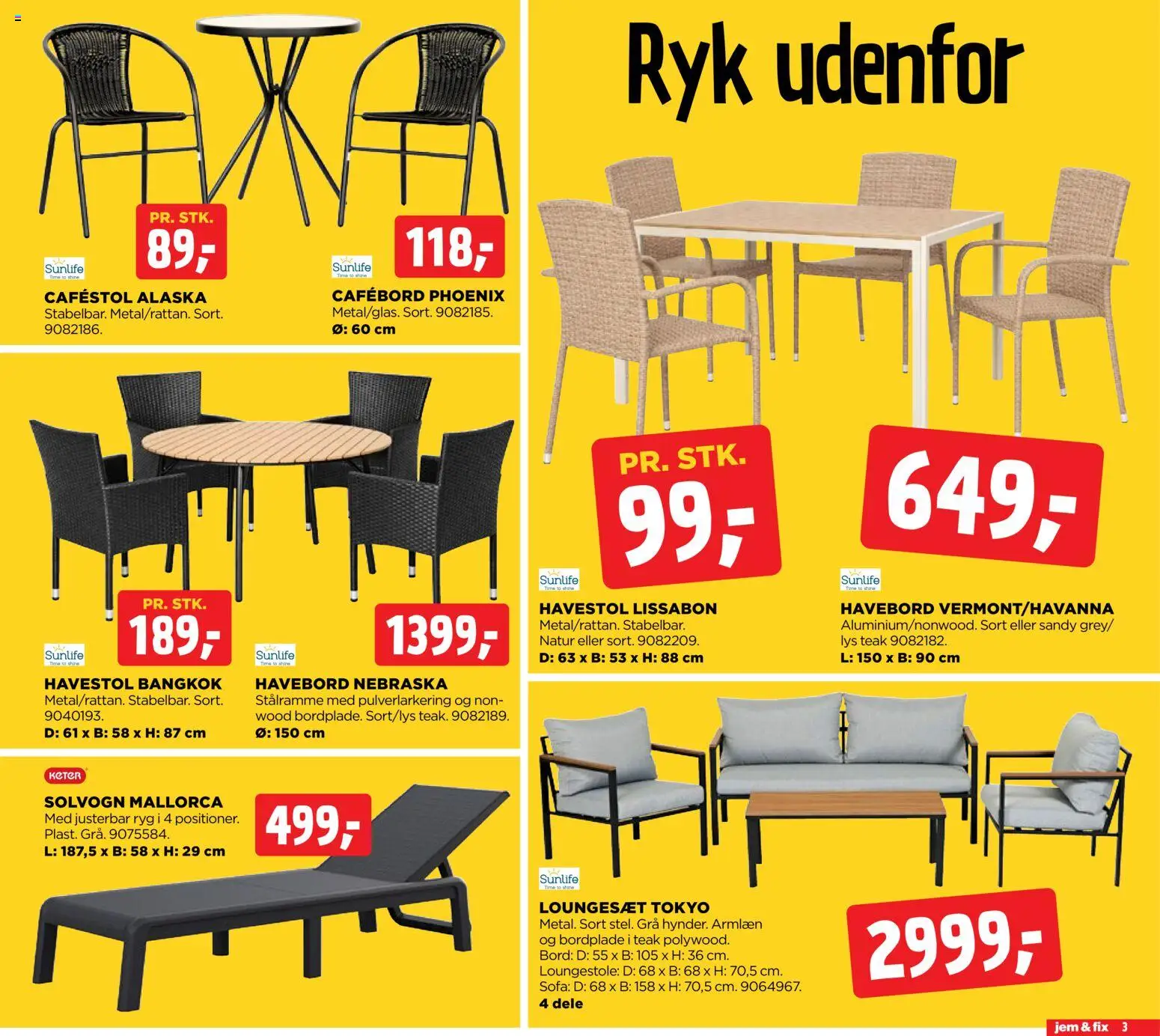 Jem & fix tilbudsavis – gyldig fra 31.05.2026 | Side: 3 | Produkter: Sofa, Solvogn, Bord, Loungesæt