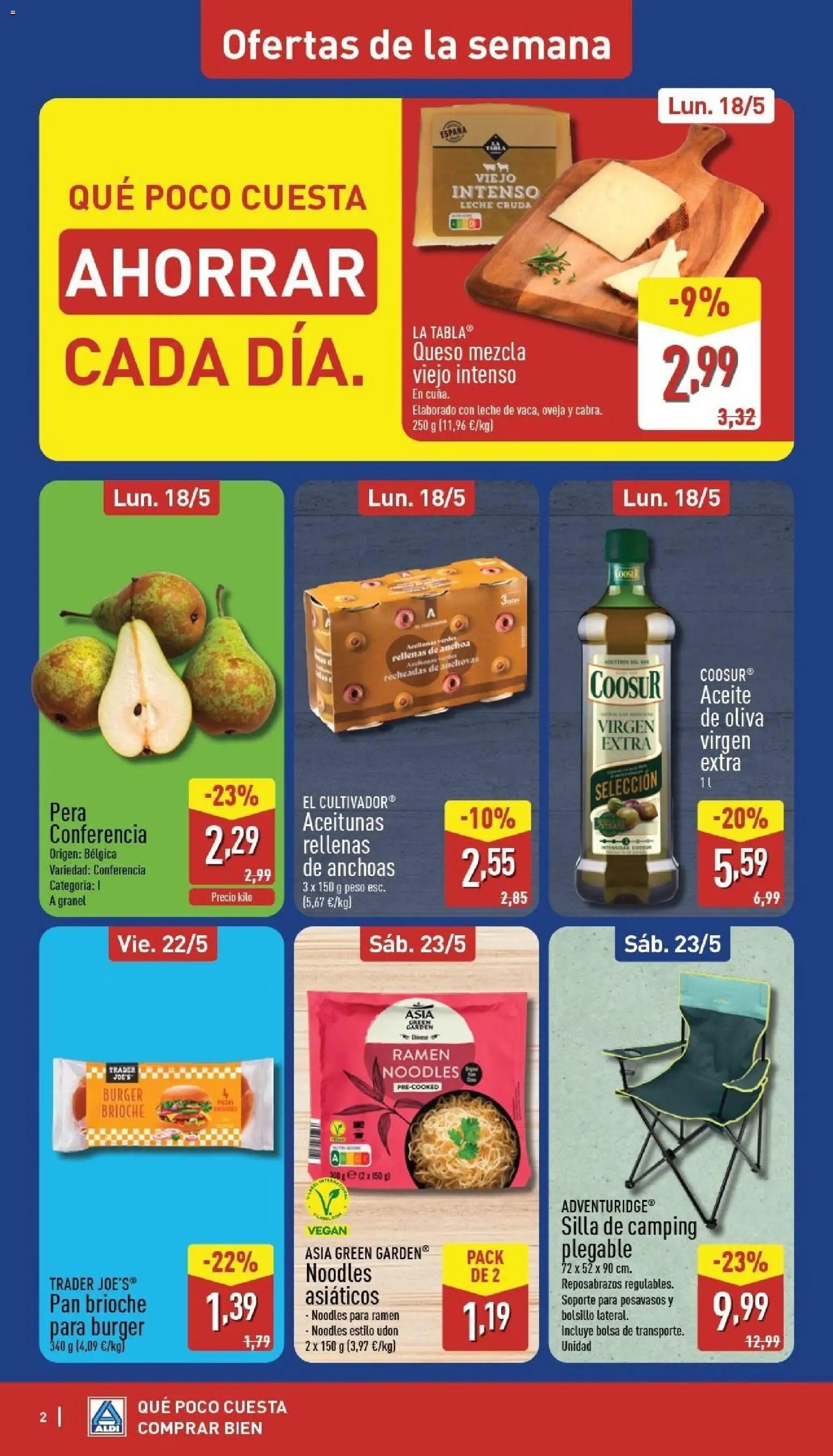 Aldi folleto Canarias │ válido desde el 18.05.2026 | Página: 2 | Productos: console Nintendo Switch, Aceite, Pan, Aceite de oliva