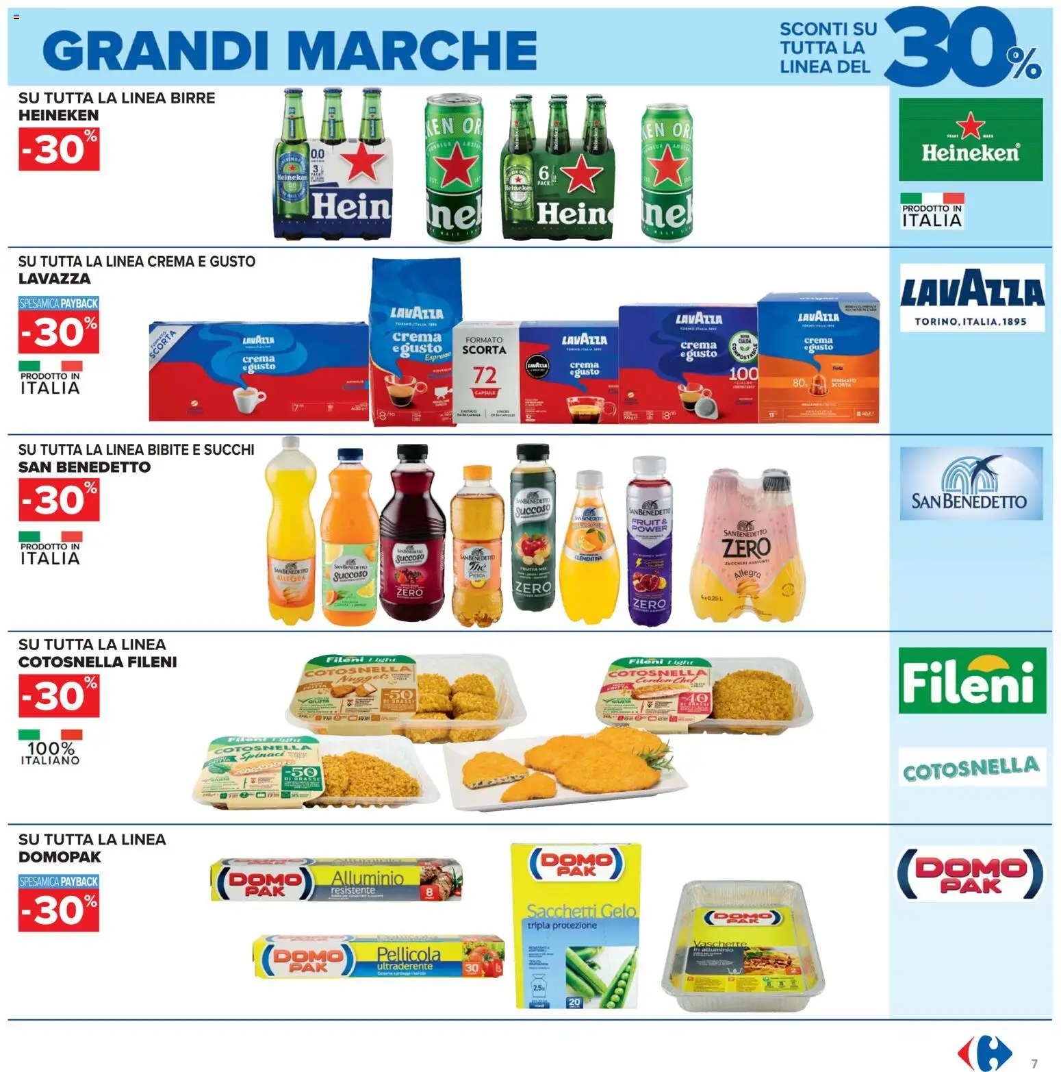 Volantino Carrefour del 19.05.2026 | Pagina: 7 | Prodotti: Nuggets, Pellicola, Alluminio, Lavazza